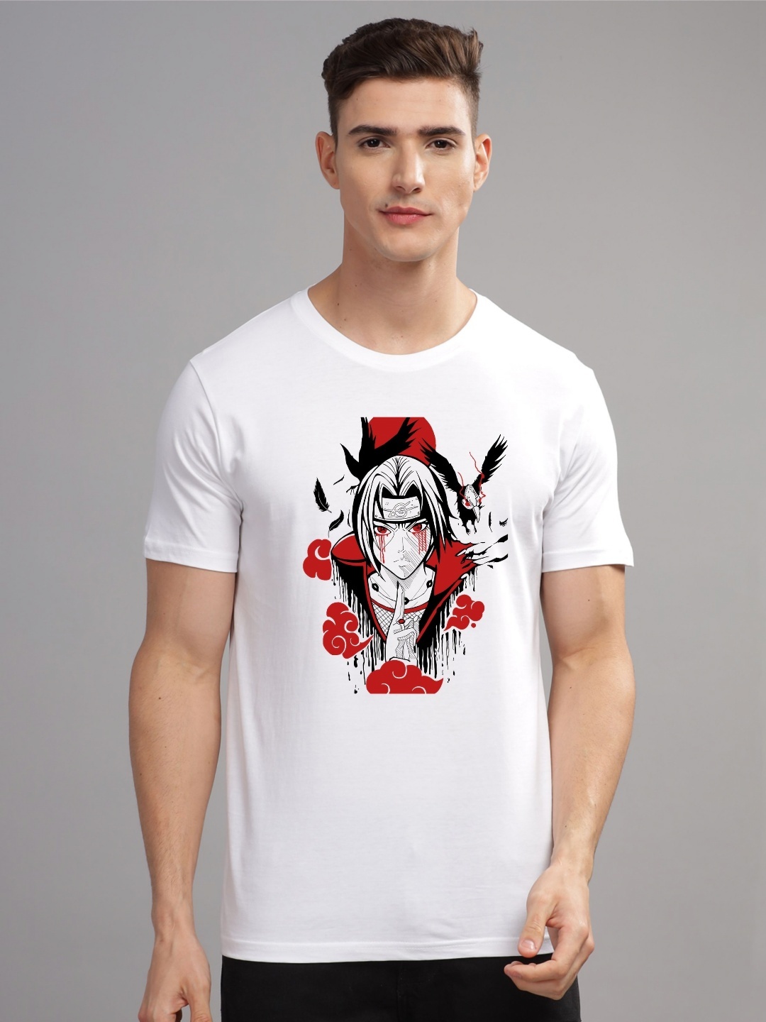 

ADRO Anime Printed Applique T-shirt, White