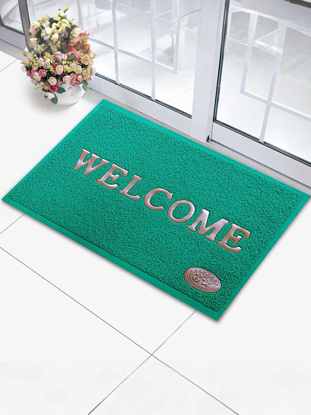 

Kuber Industries Green Printed Anti Slip Rubber Doormat