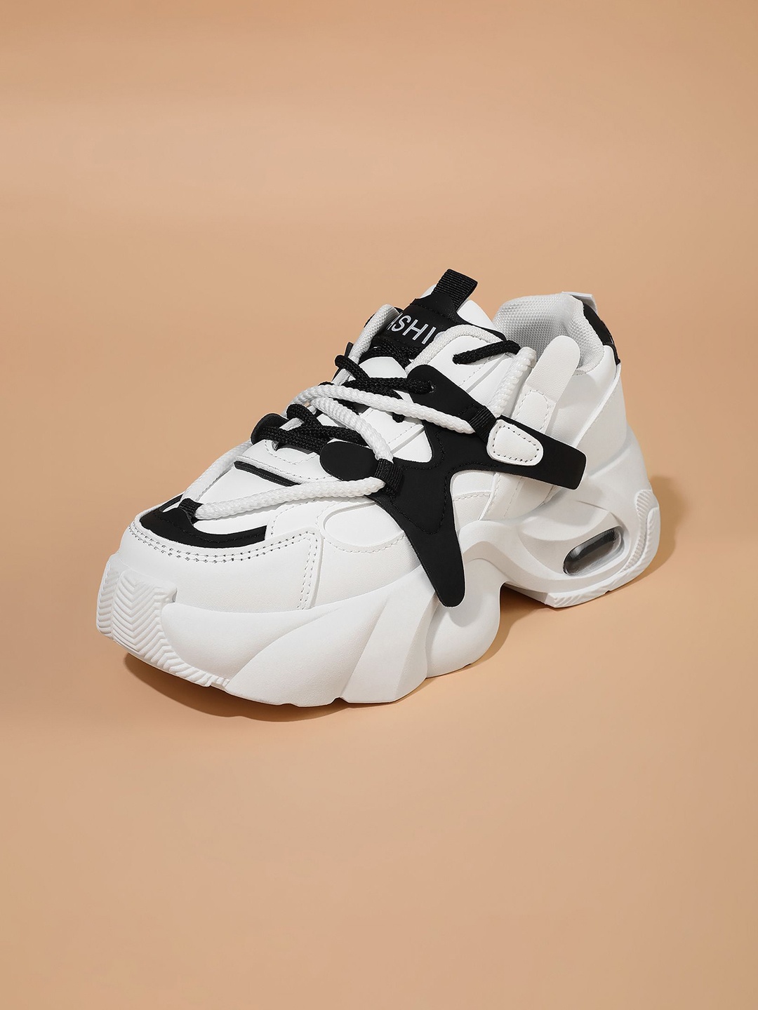

LULU & SKY Women Colourblocked PU Sneakers, White