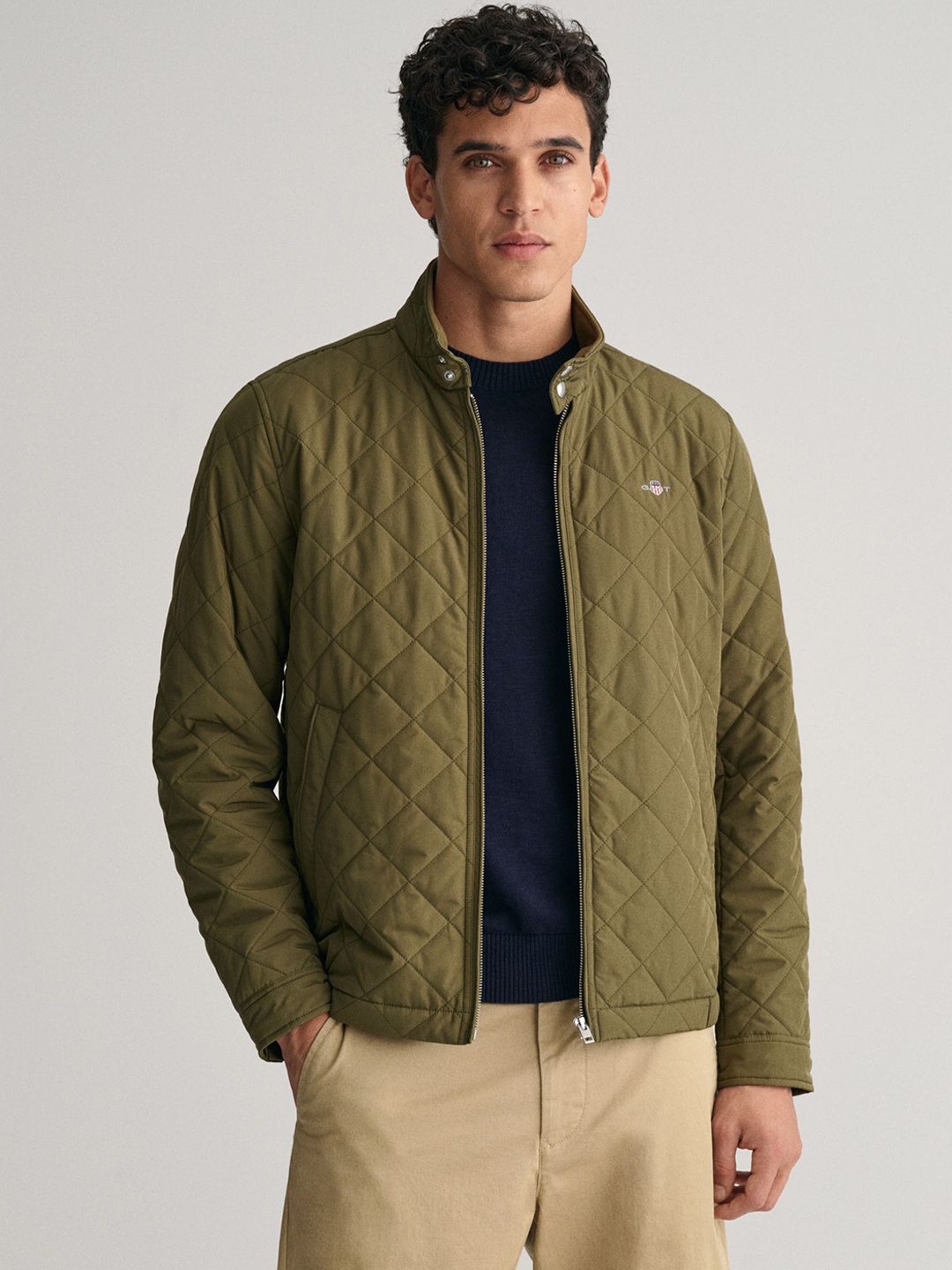 

GANT Men Quilted Jacket, Green