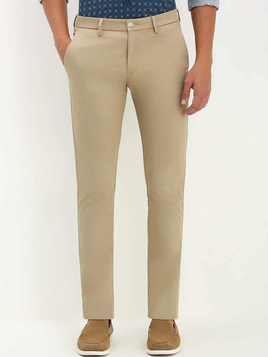 

Allen Solly Men Ultra Slim Fit Chinos Trousers, Khaki