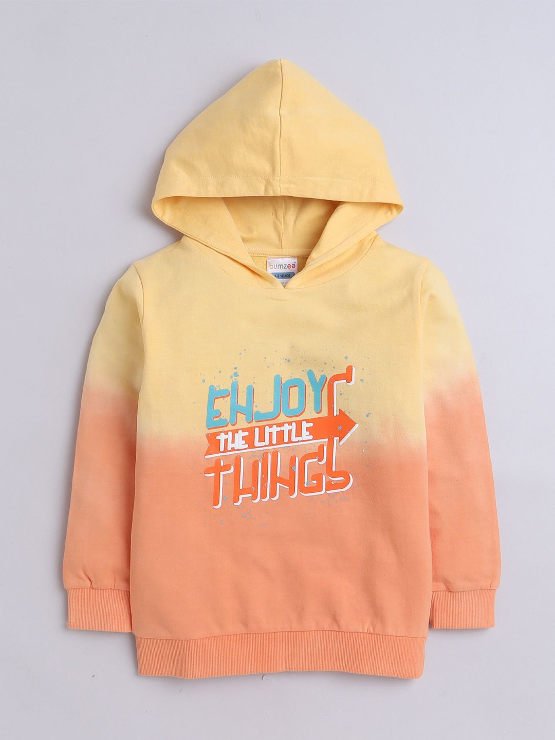 

BUMZEE Boys Printed Hooded Sweatshirt, Orange