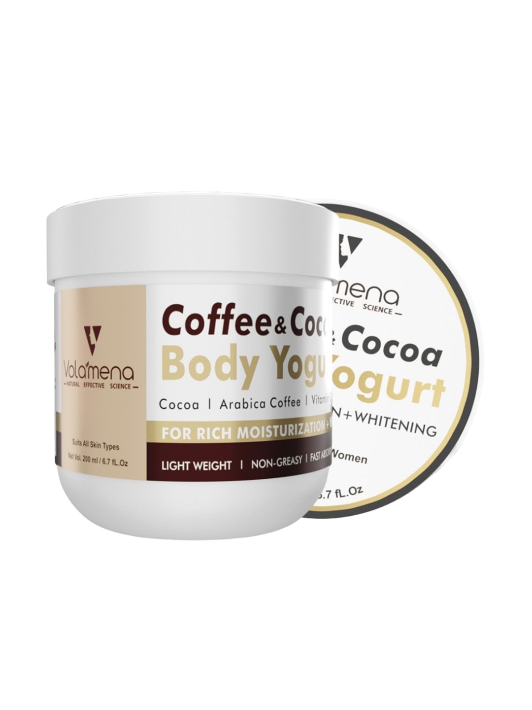 

Volamena Coffee & Cocoa Body Yogurt Cream 200 Ml, White