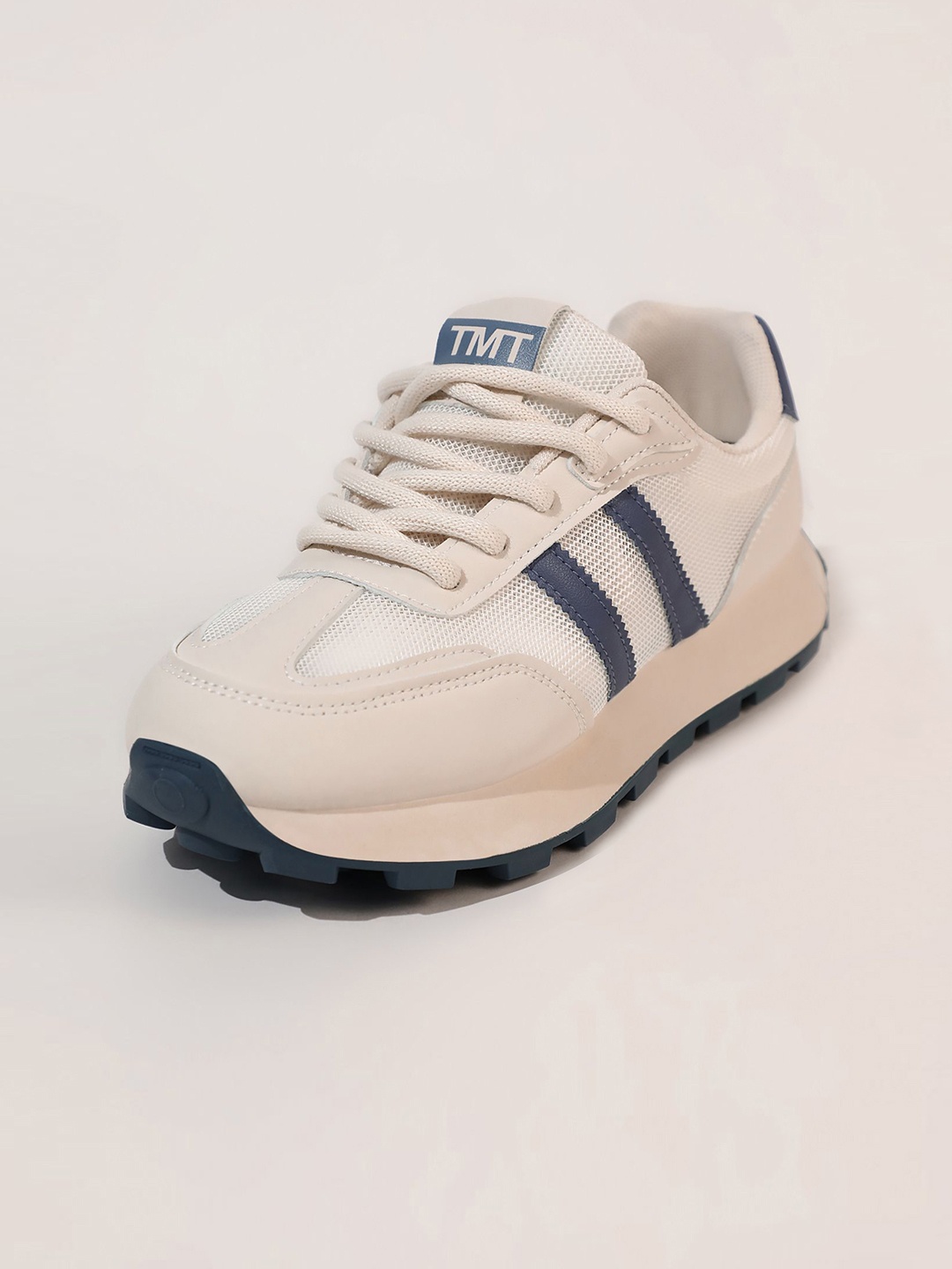

LULU & SKY Women PU Round Toe Lace-Ups Sneakers, Beige