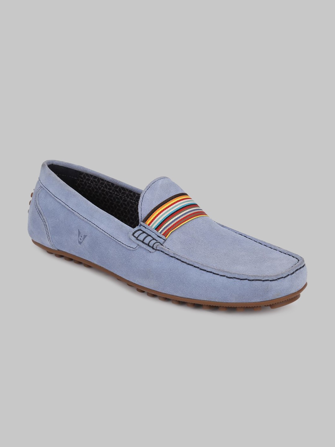 

V8 by Ruosh Men Suede Square Toe Slip-On Sneakers, Navy blue