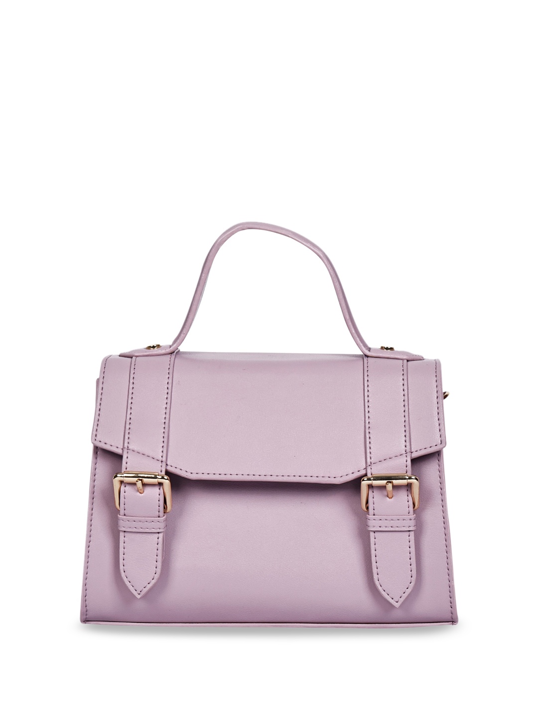 

White Lily PU Structured Handheld Bag, Purple