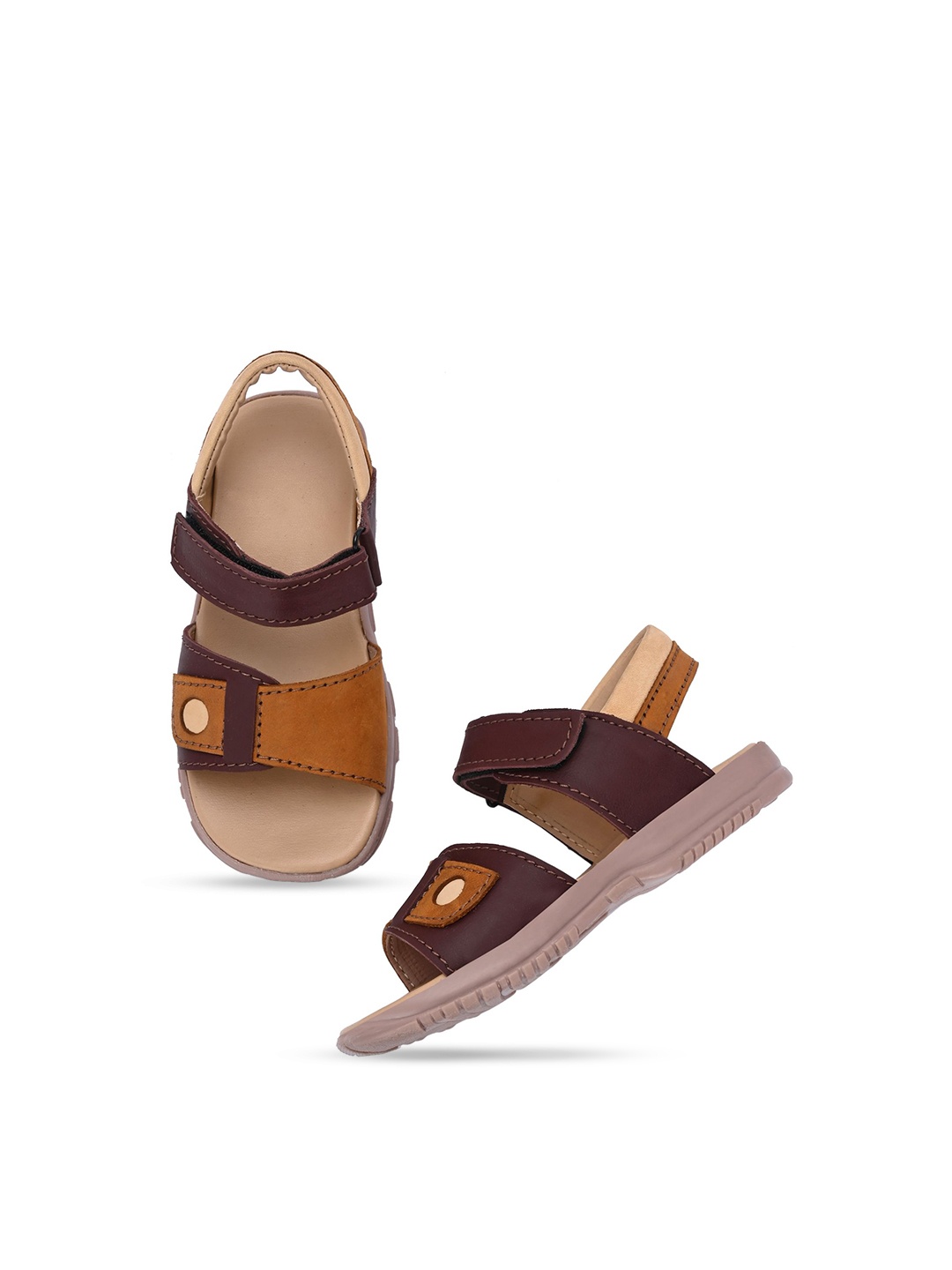 

TUSKEY Colourbloked Sports Sandals, Brown