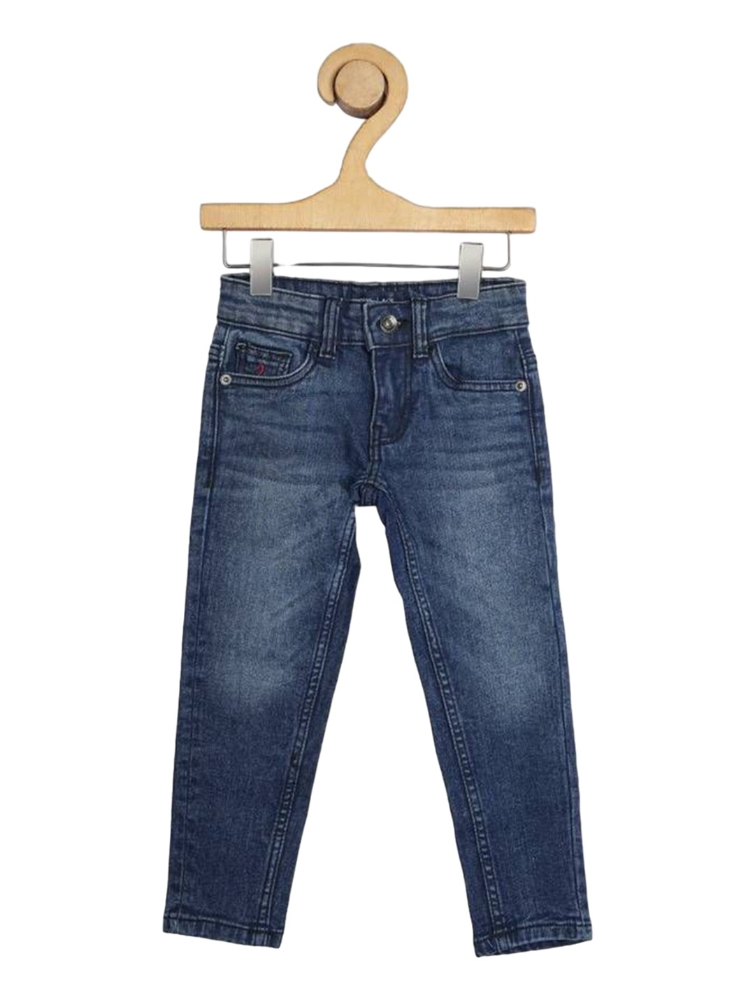 

Indian Terrain Boys Classic Tapered Fit Light Fade Jeans, Blue