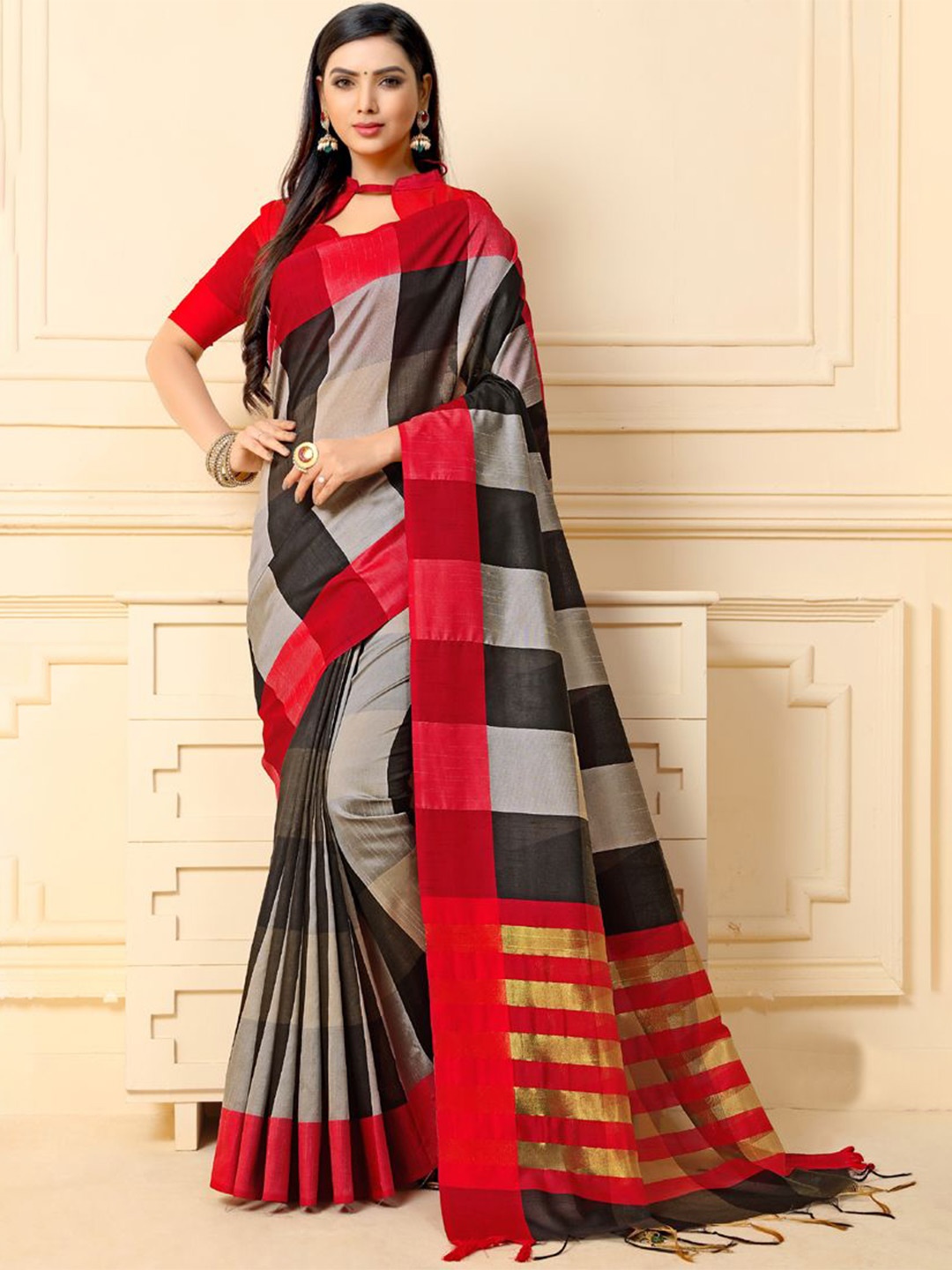 

ASISA Silk Cotton Saree, Grey