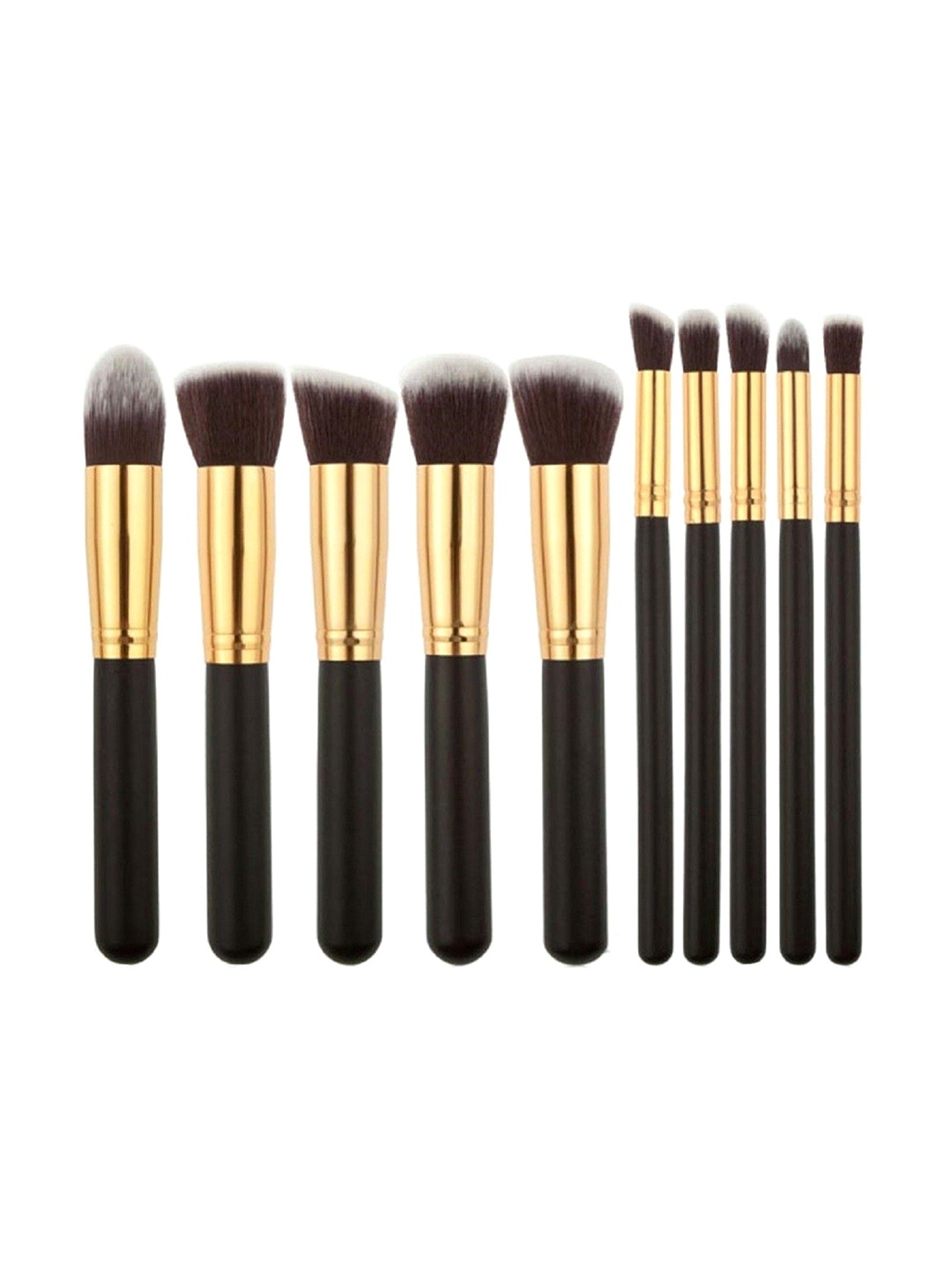 

Yoana Set of 10 Professional Beauty Series Kabuki Makeup Brushes, Black