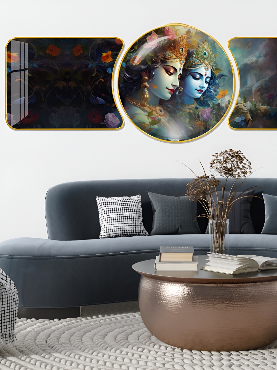 

Aura Blue & Black 1 Piece Wood Religious Wall Paintings