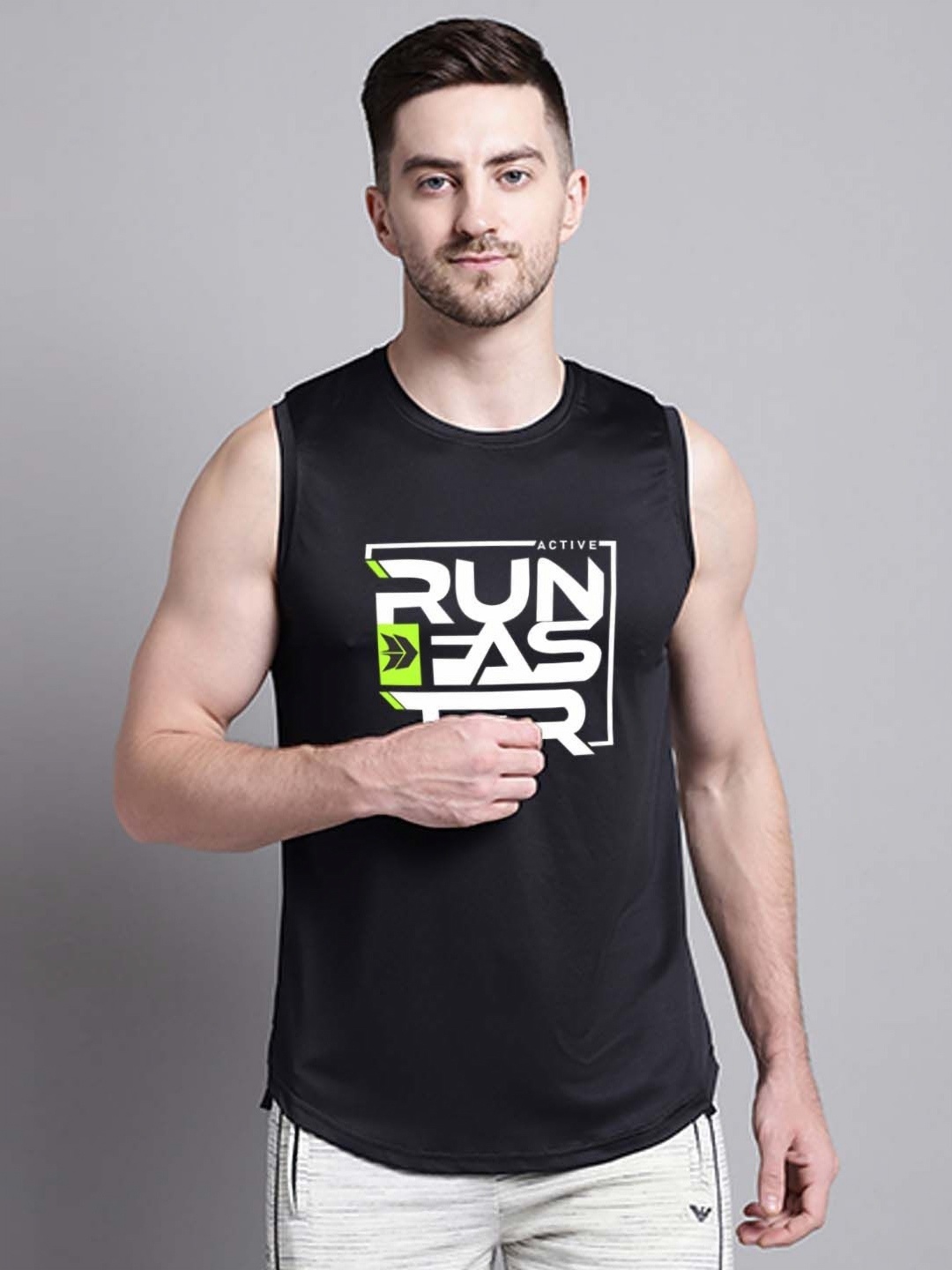 

Friskers Men High Neck T-shirt, Black