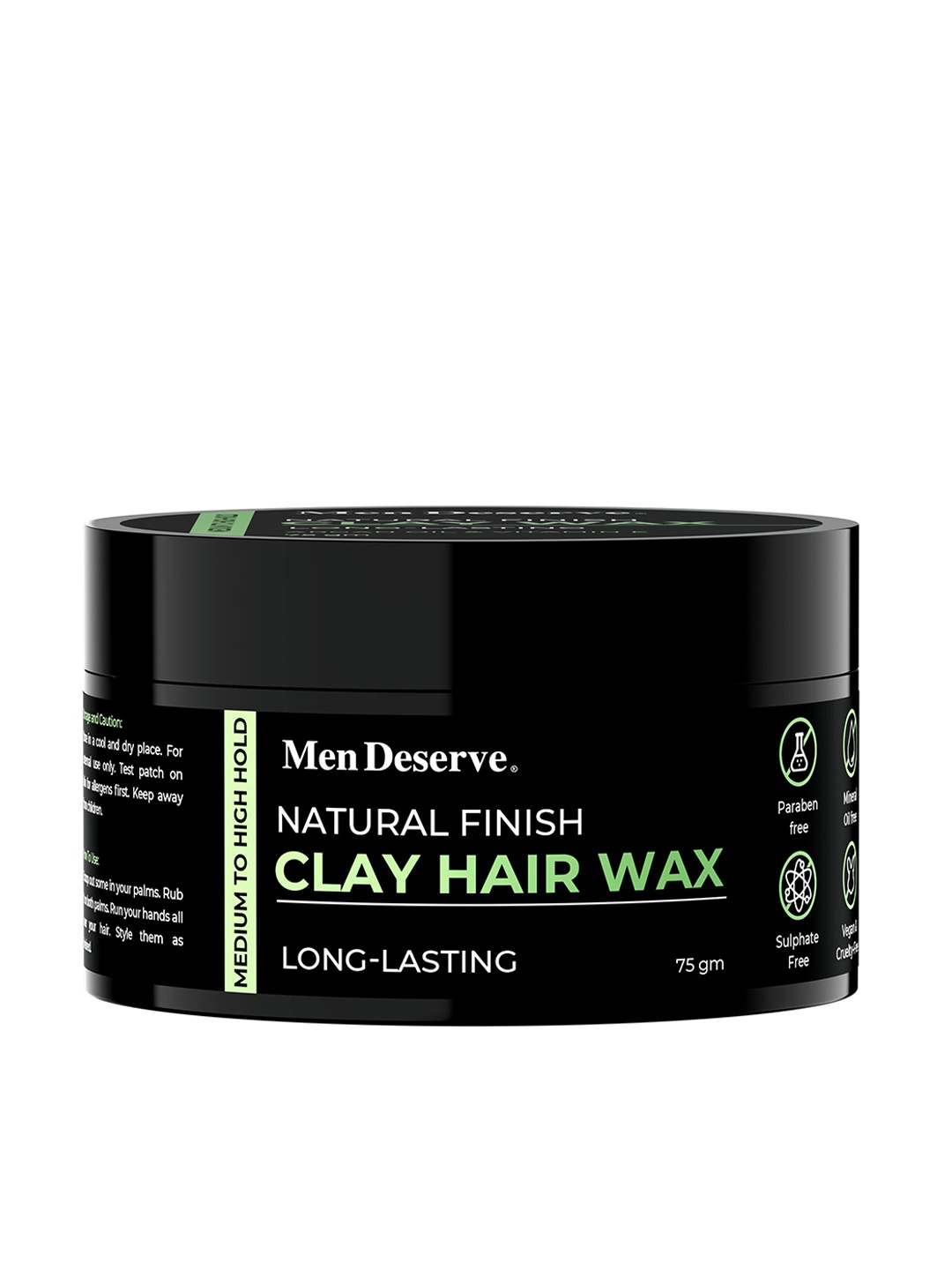 

Men Deserve Men Clay Natural Finish Hair Wax -75g, White