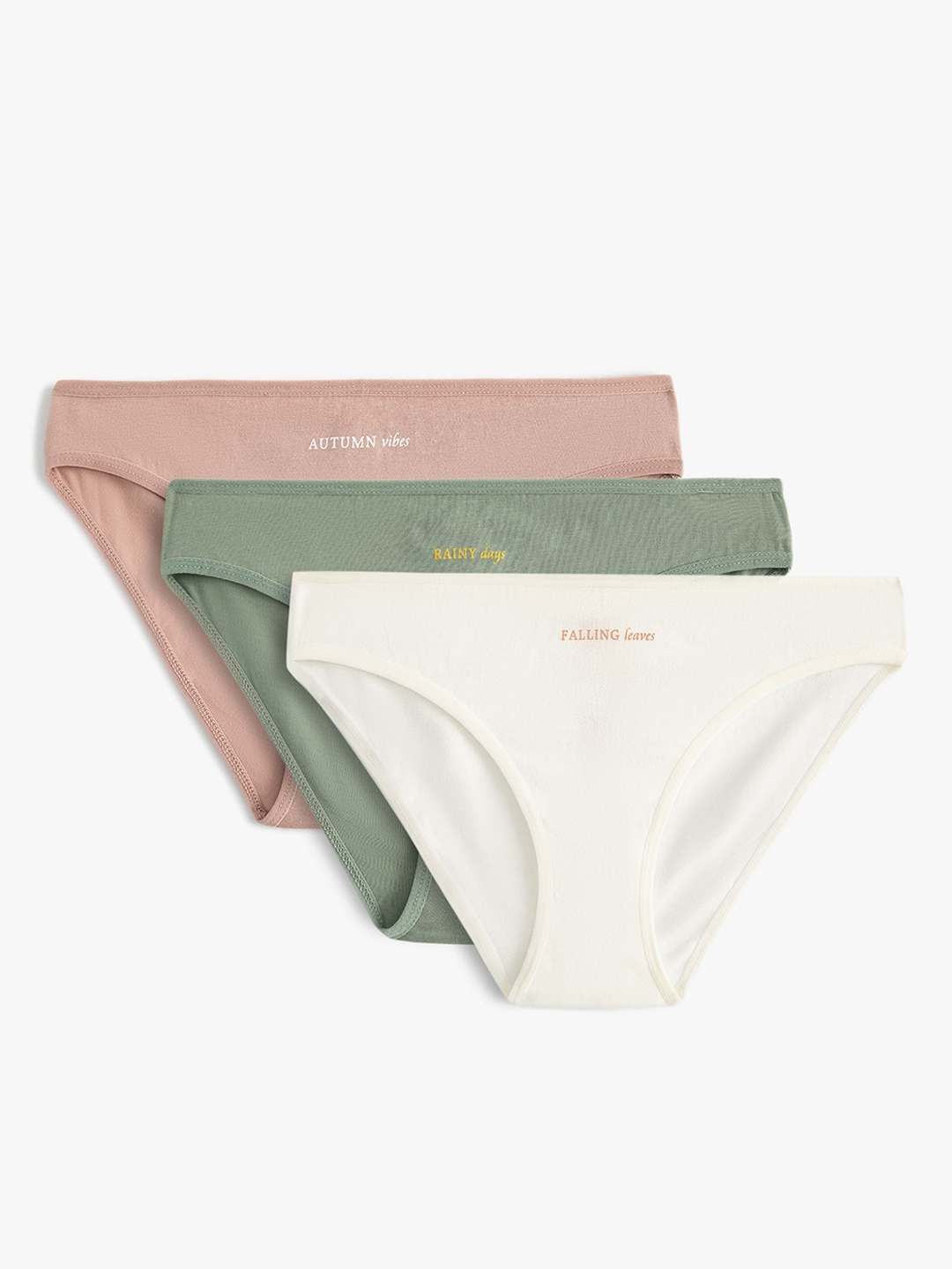 

Koton Pack of 3 Mid-Rise Hipster Panty Briefs 8684287514041, Beige