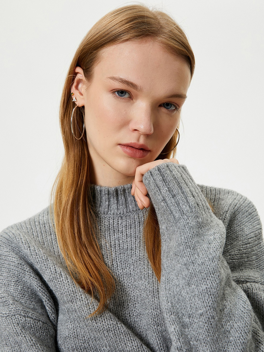 

Koton Ribbed Pullover, Grey