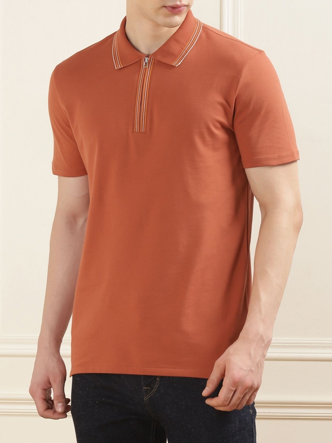 

PS By Paul Smith Men Polo Collar Pockets T-shirt, Orange