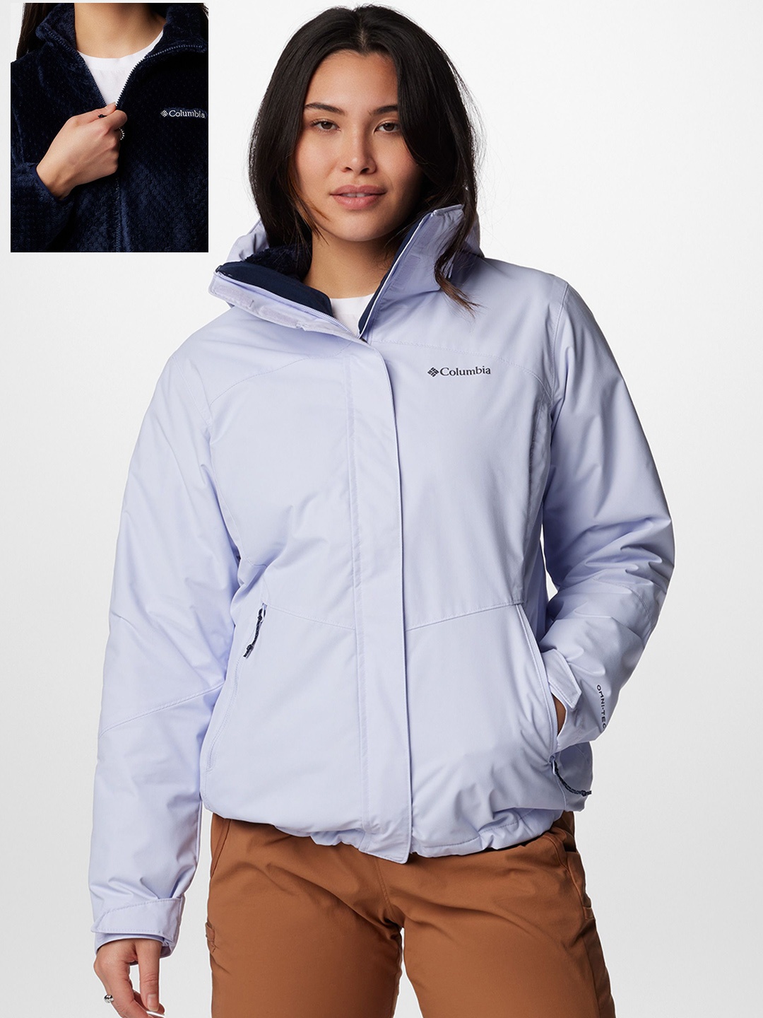 

Columbia 2 Pcs Bugaboo III Fleece Interchange Women Jacket, Purple