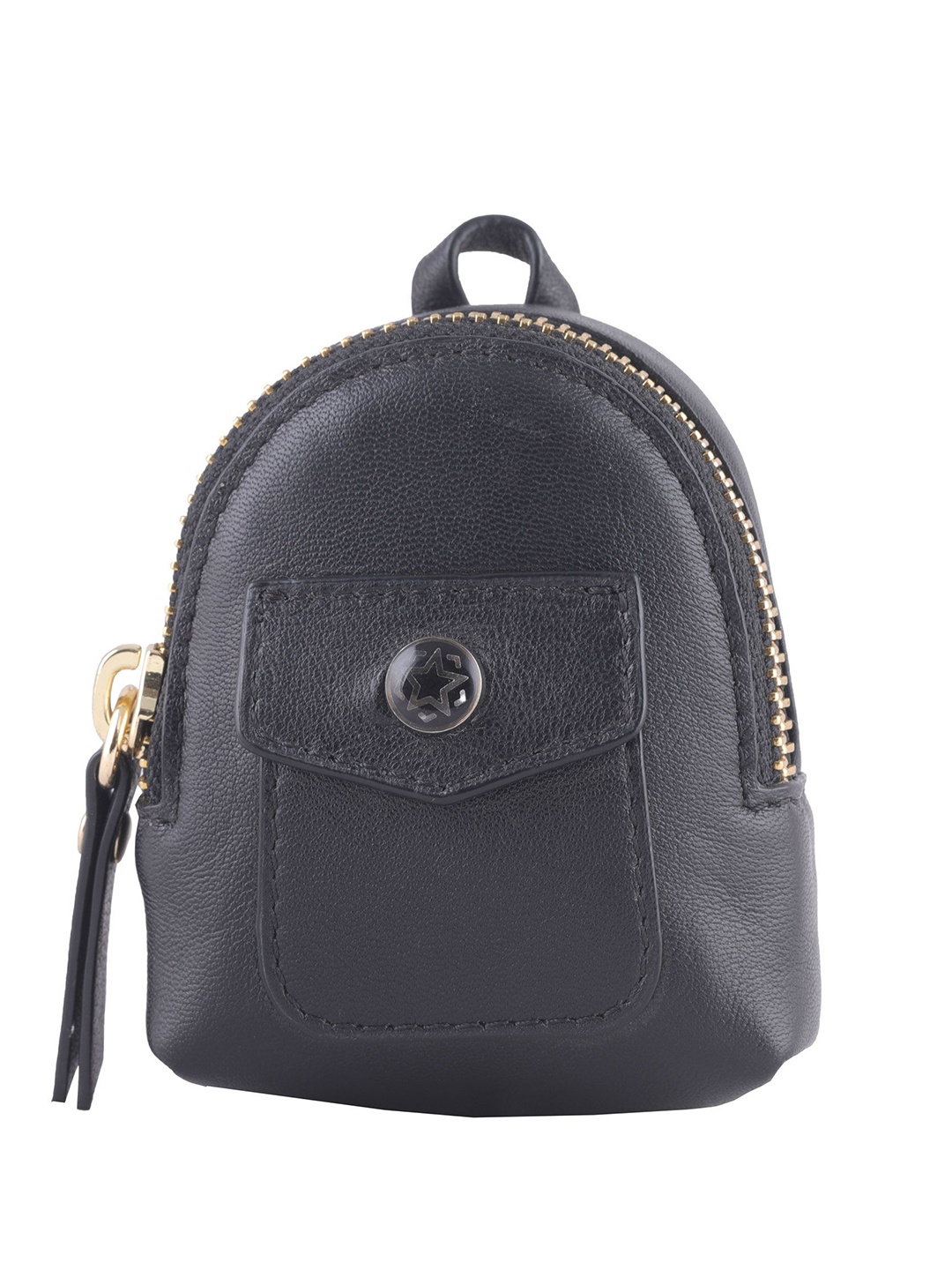

Baraca Women Leather Mini Backpack, Black