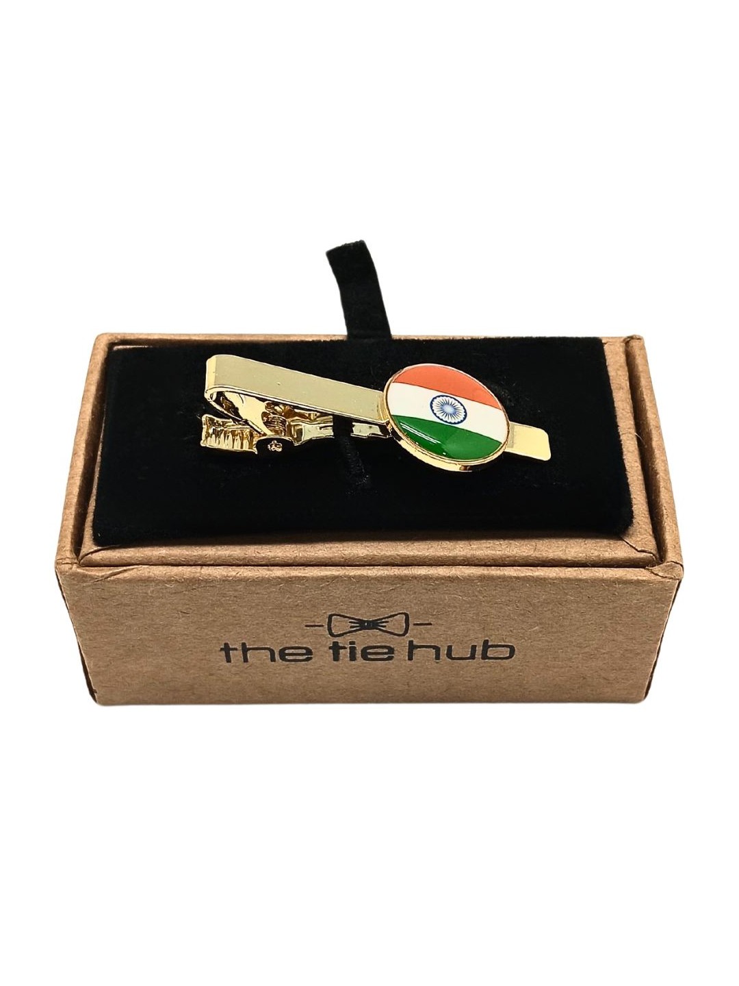 

The Tie Hub Tri Color India Flag Round Shape Tie Pin, Orange