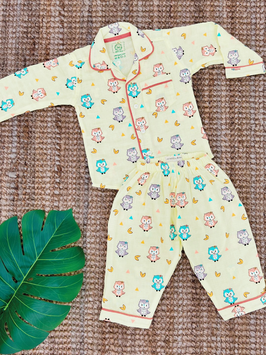 

A Toddler Thing Unisex Kids Printed Night suit, Yellow
