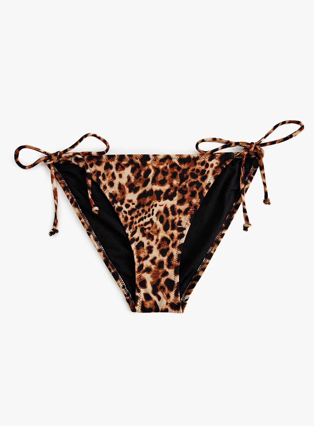 

Koton Women Printed Tie-Up Swim Briefs, Brown