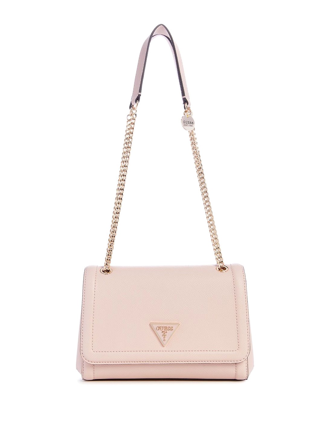 

GUESS Colourblocked PU Structured Shoulder Bag with Quilted, Pink