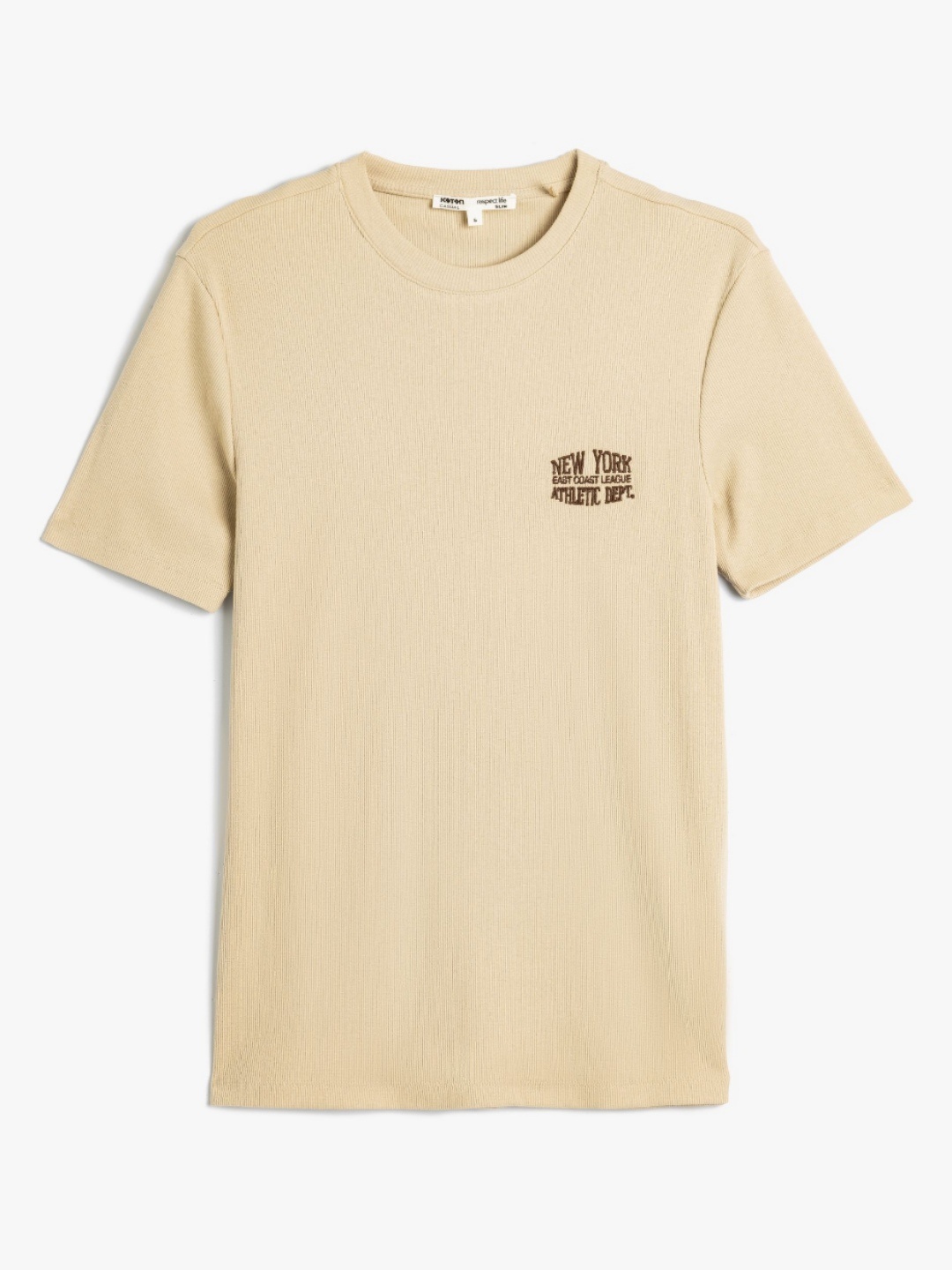 

Koton Men V-Neck Slim Fit T-shirt, Beige
