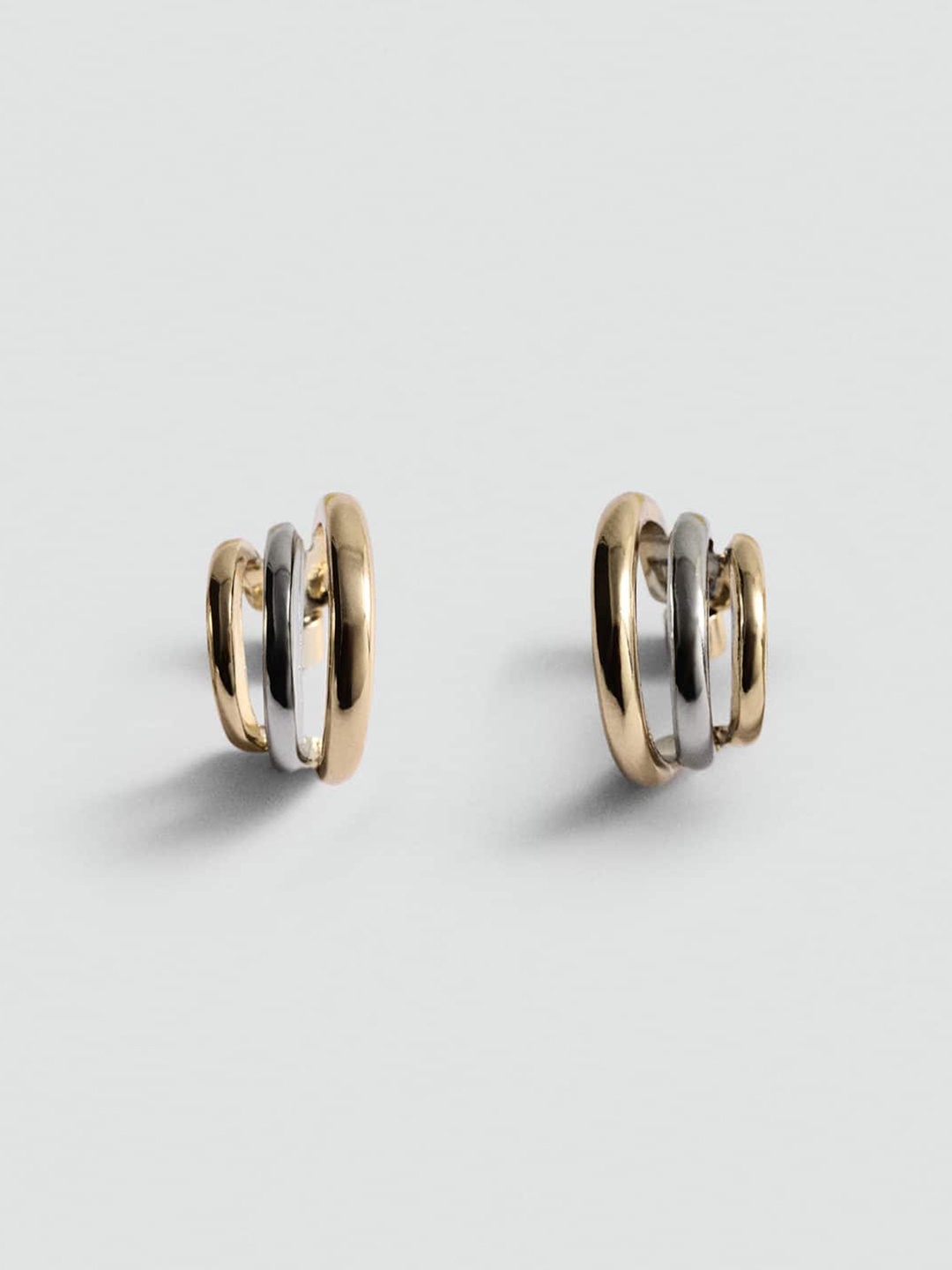 

MANGO Circular Half Hoop Earrings, Gold