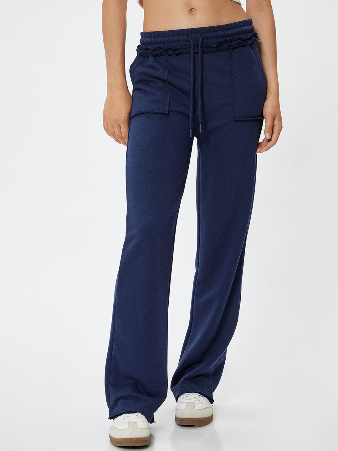 

Koton Women Mid-Rise Regular Fit Track Pant, Navy blue