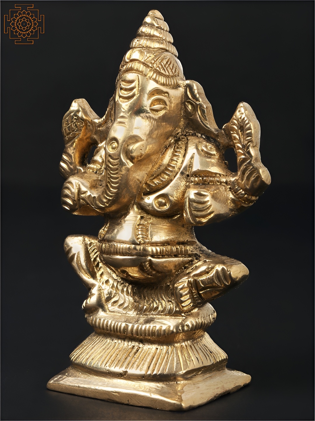 

Exotic India Gold-Toned Religious Figurine Showpiece