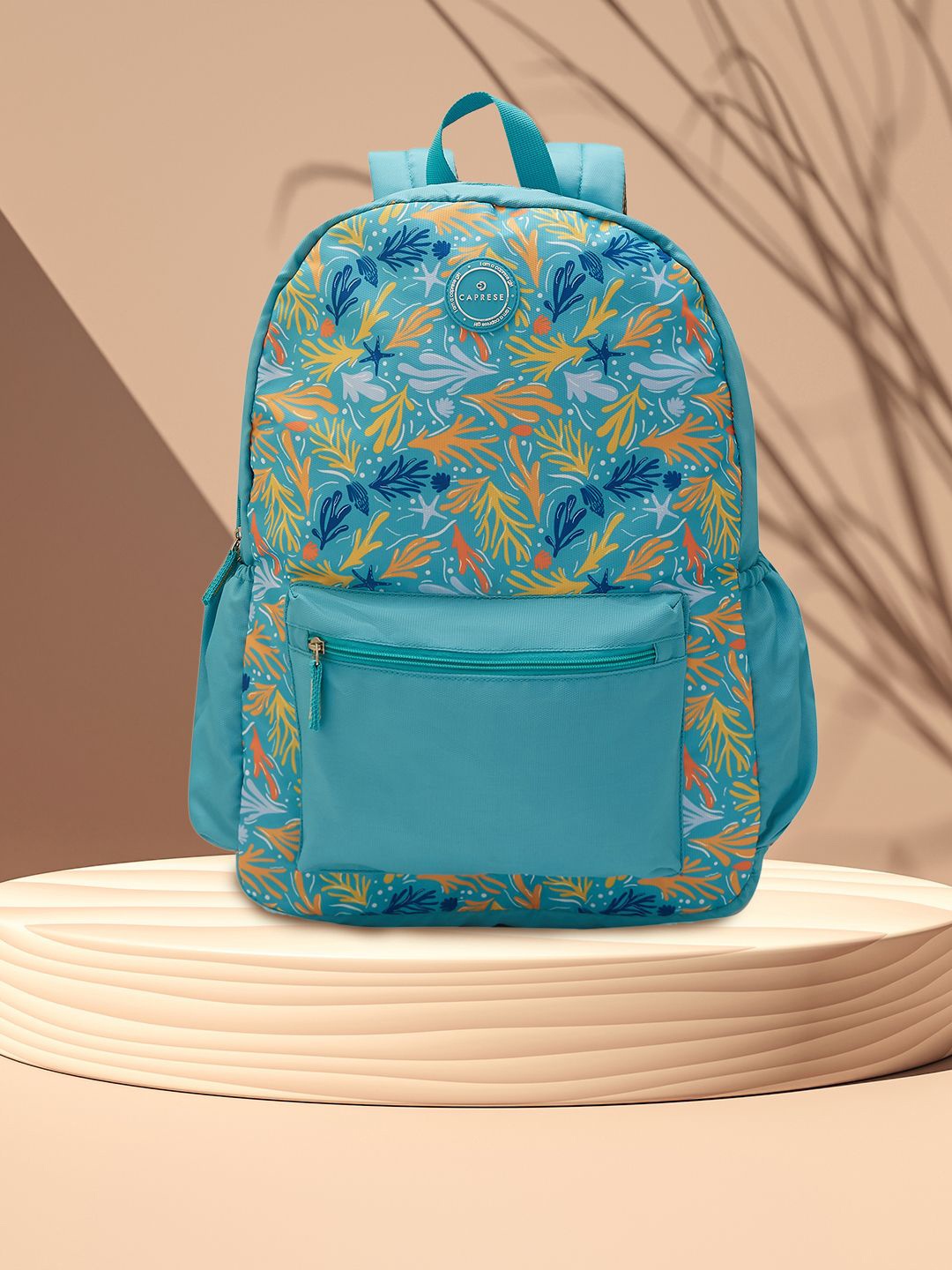 

Caprese Women Graphic Backpack, Turquoise blue