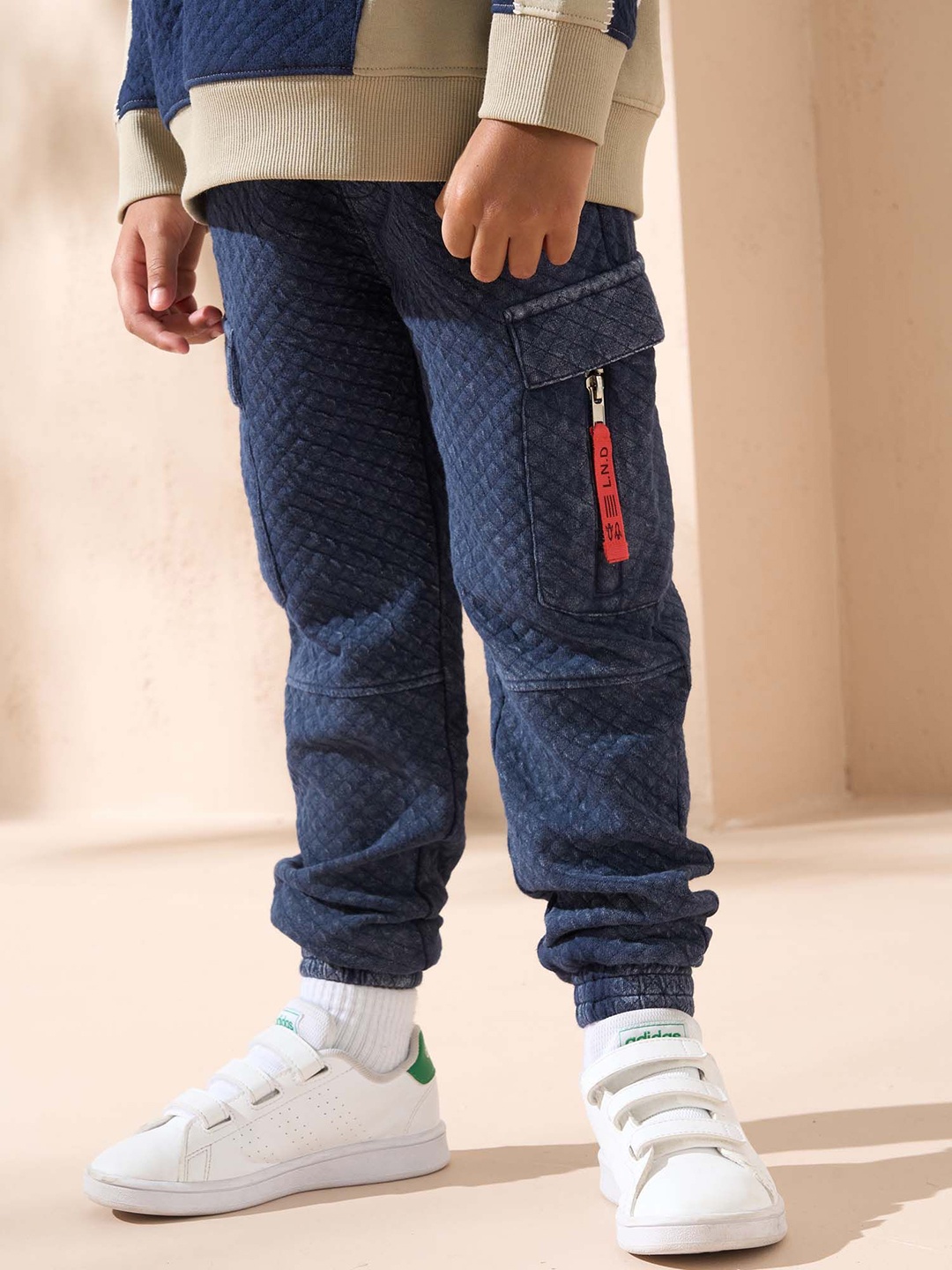 

Angel & Rocket Boys Mid-Rise Cargo Joggers, Blue