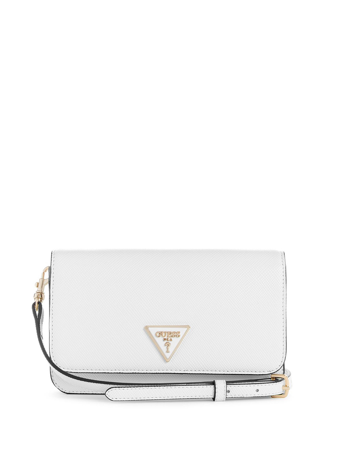 

GUESS PU Structured Sling Bag, White
