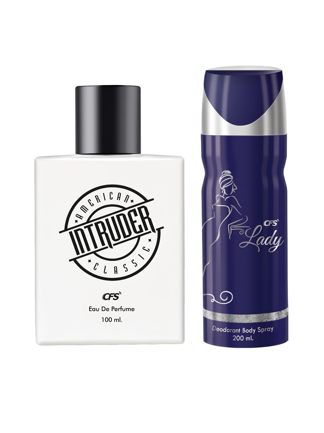 

CFS Intruder Eau De Parfum - 100 ml & Lady Long Lasting Deodorant - 200 ml, Blue