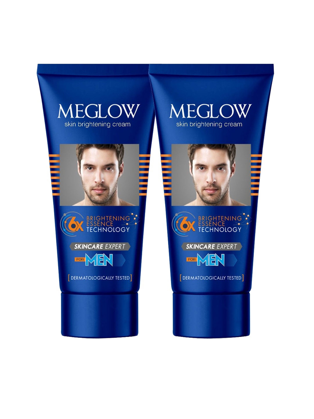 

MEGLOW Set Of 2 Men Brightening Face Cream- 50g Each, Blue