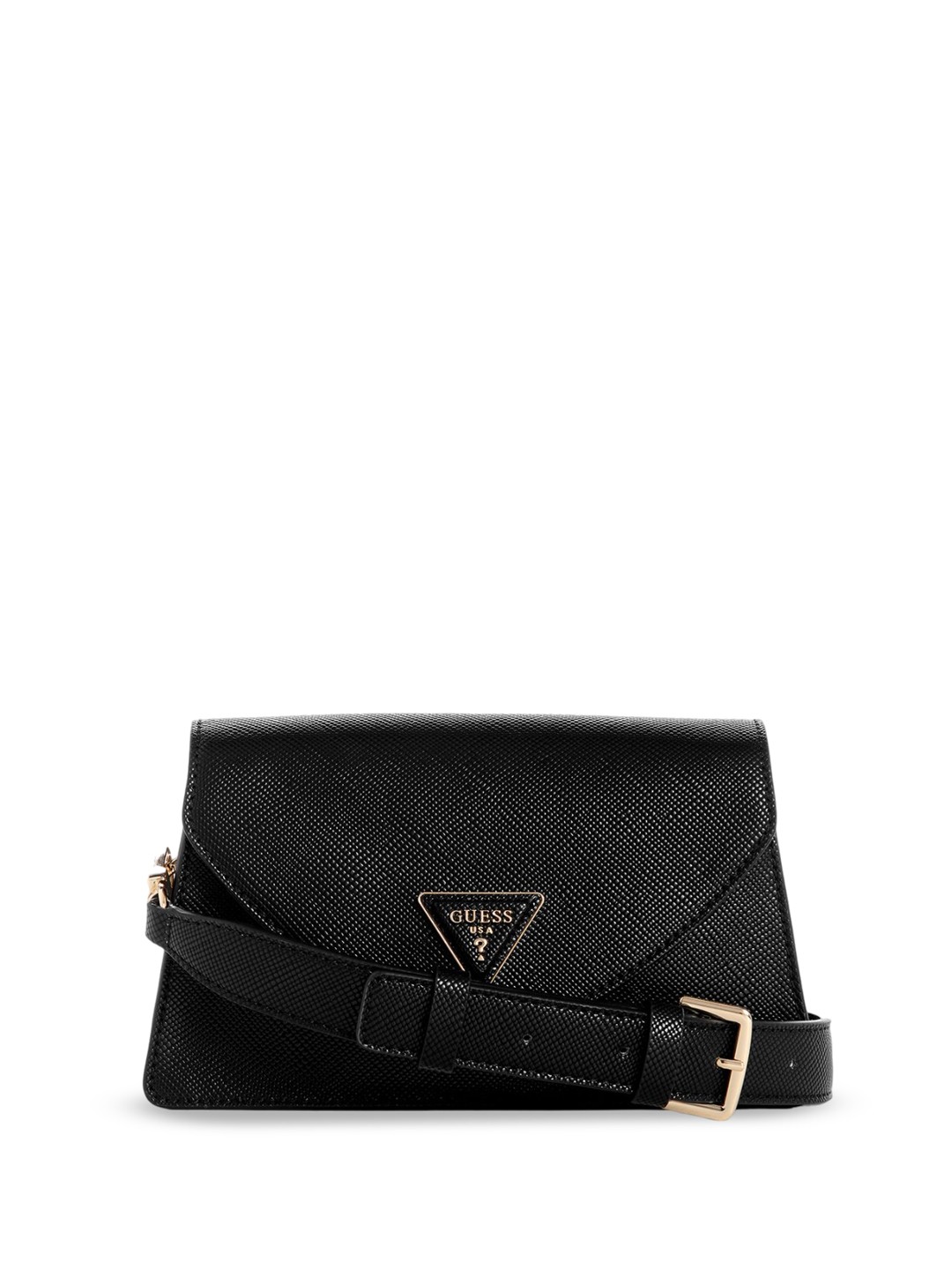 

GUESS PU Swagger Sling Bag with Bow Detail, Black