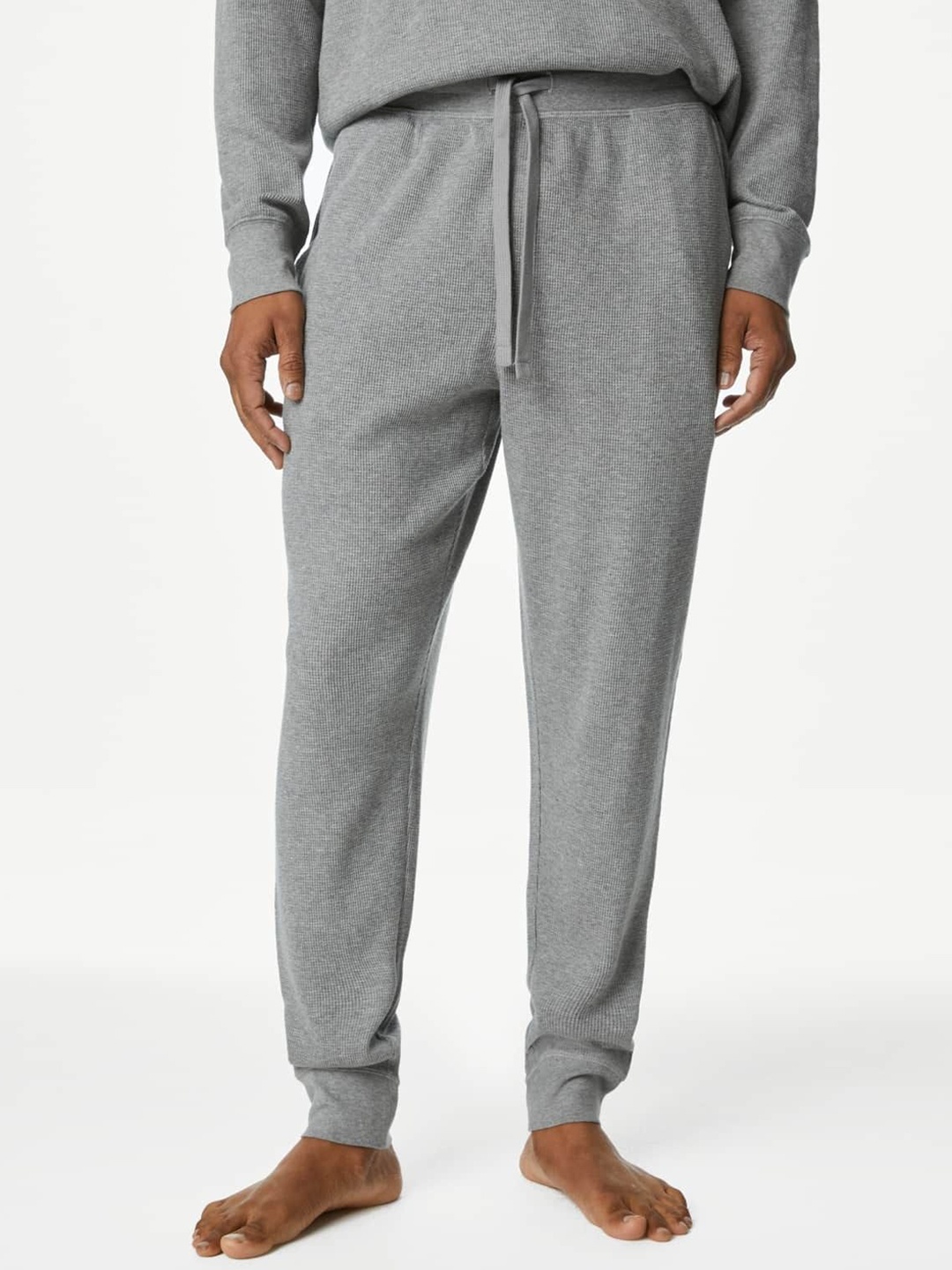 

Marks & Spencer Men Mid-Rise Lounge Pants, Grey