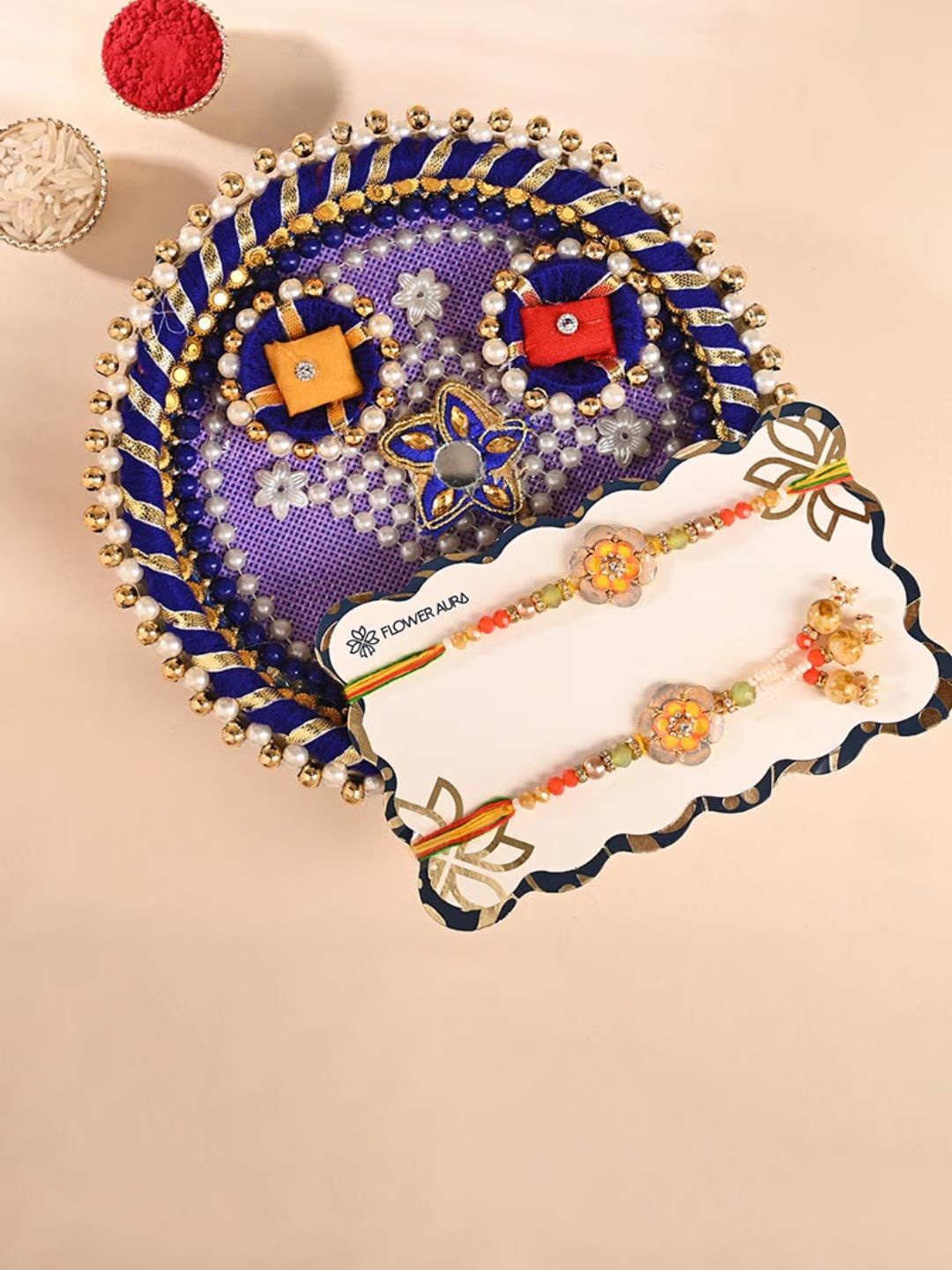 

Floweraura Thread Rakhi, Yellow