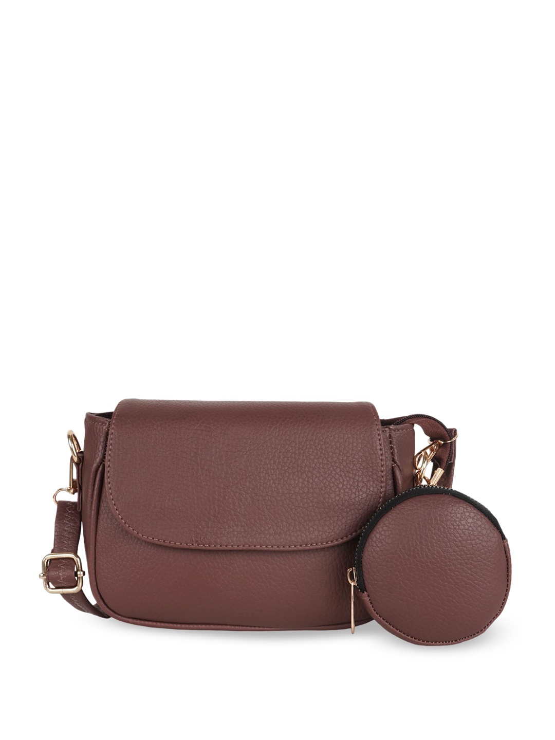 

YOYOWING PU Structured Sling Bag, Brown