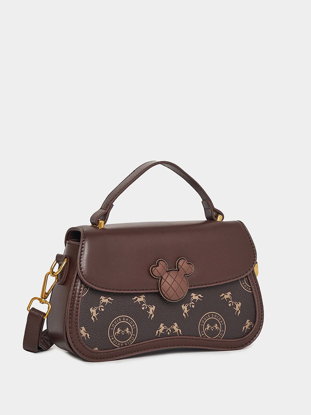 

Styli Textured Structured Satchel, Brown