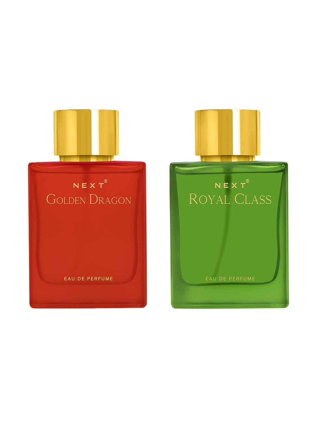 

NEXT CARE Set Of 2 Golden Dragon & Royal Class Long Lasting Eau De Parfum - 100ml Each, Red