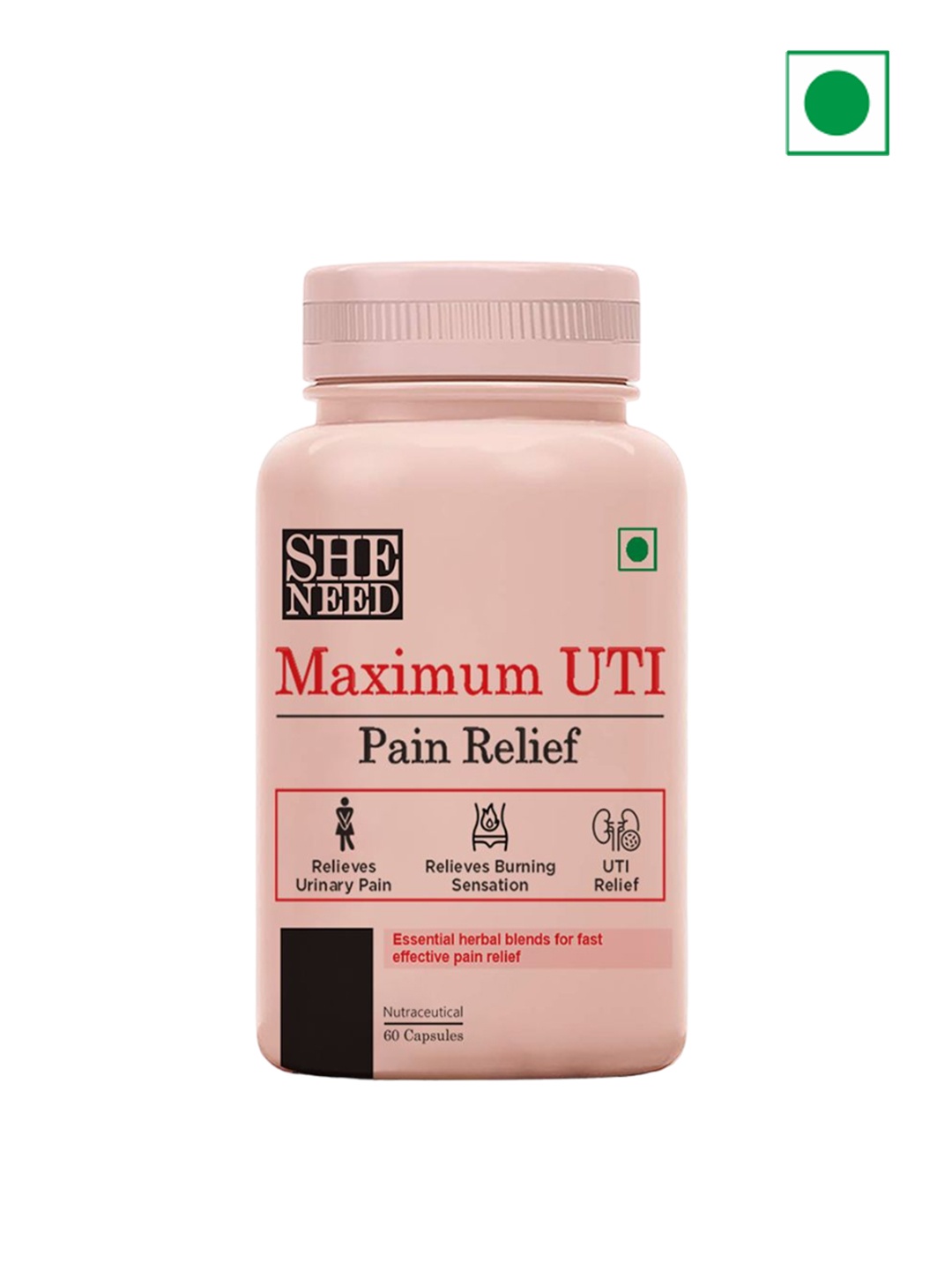 

SHENEED Women Maximum UTI Capsules - 60 Capsules, Pink