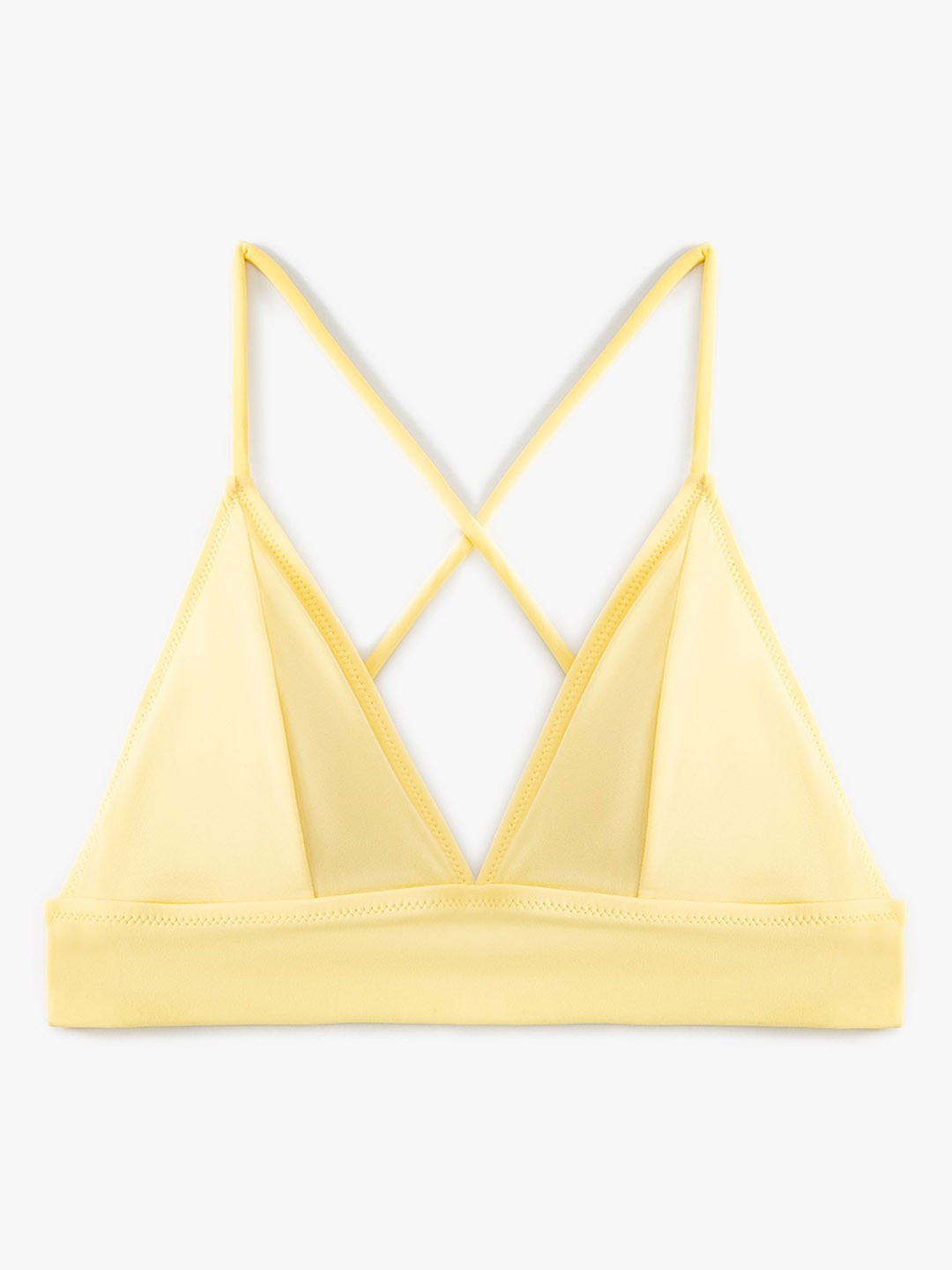 

Koton Women Halter Neck Swim Bikini Bra, Yellow