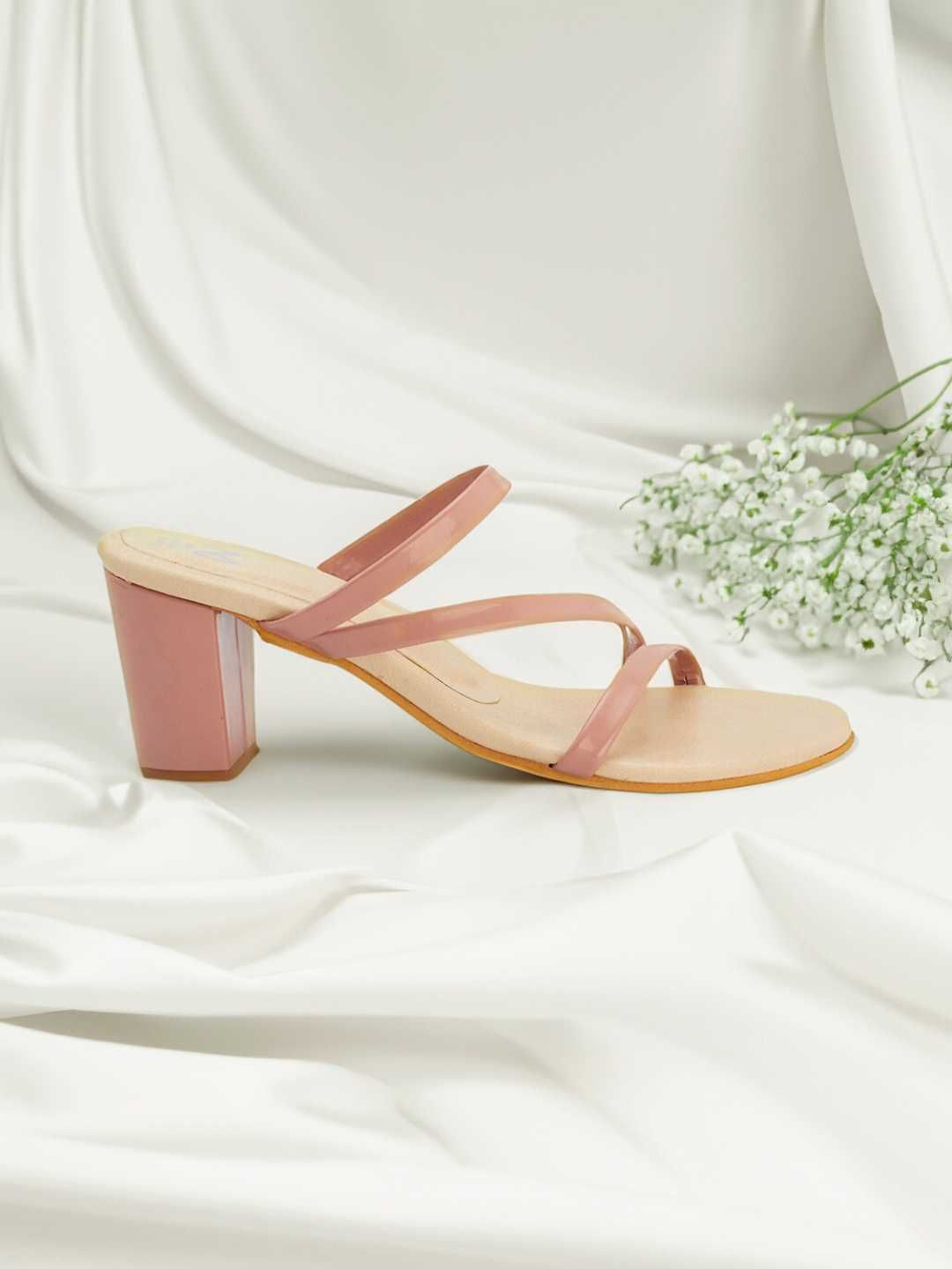 

THE MADRAS TRUNK Open Toe Block Heel Sandal, Pink