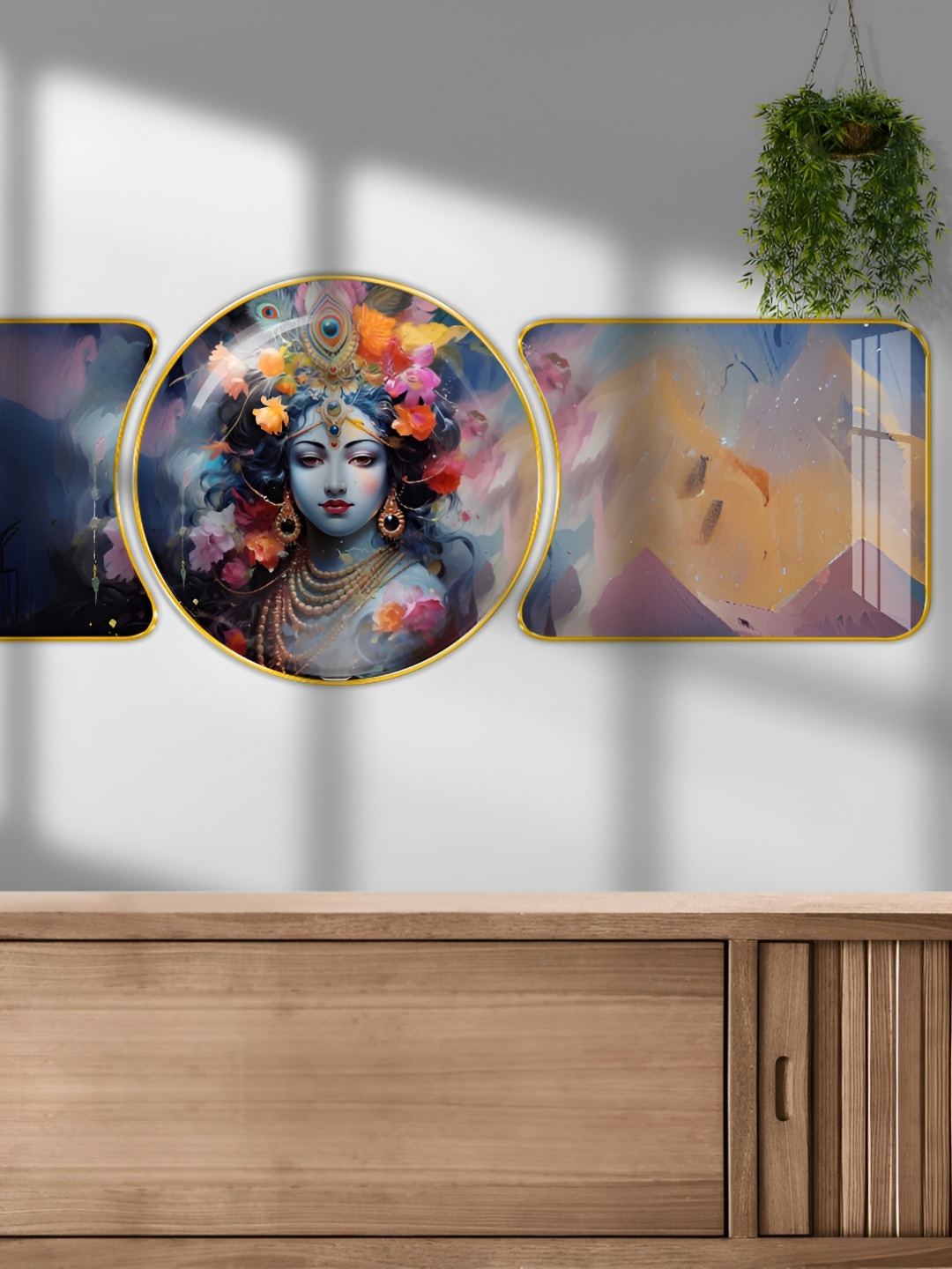 

Aura Blue & Purple 1 Piece Wood Religious Wall Paintings
