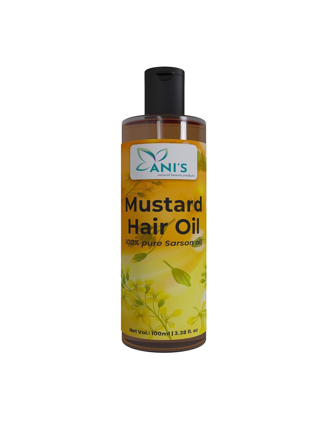 

ANI'S Pure Mustard Hair Oil For Strong & Silky Hairs - 100ml, Orange