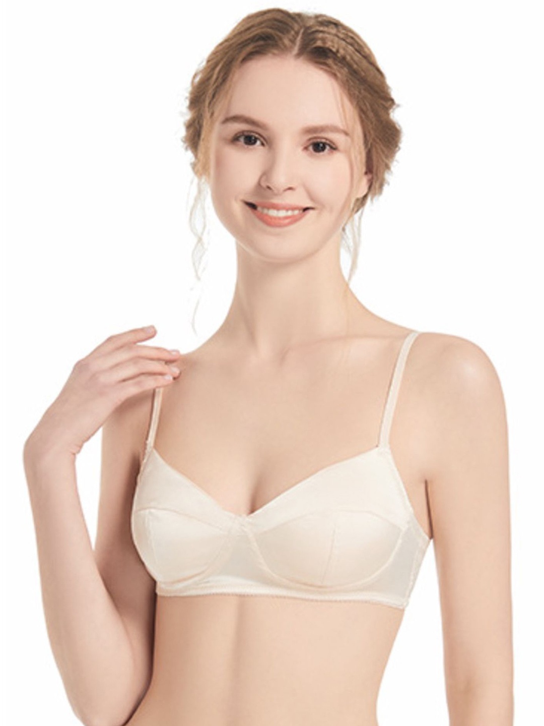 

LULU & SKY Bra Medium Coverage Lightly Padded, Beige