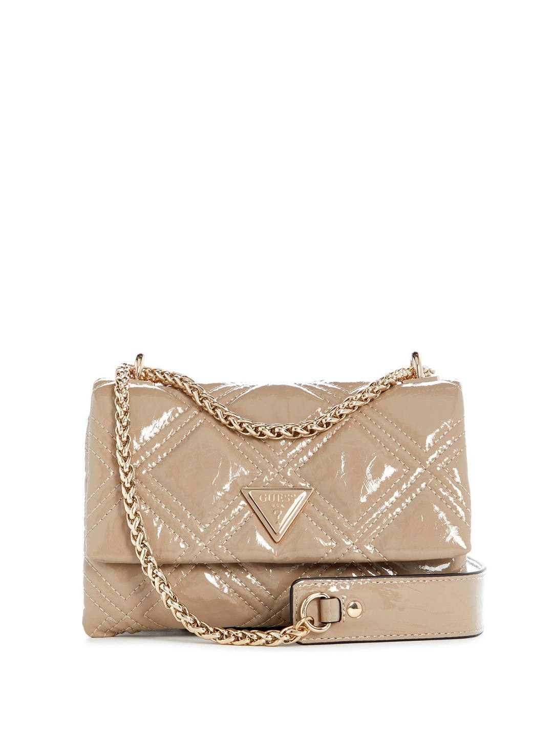 

GUESS PU Swagger Sling Bag with Quilted, Taupe