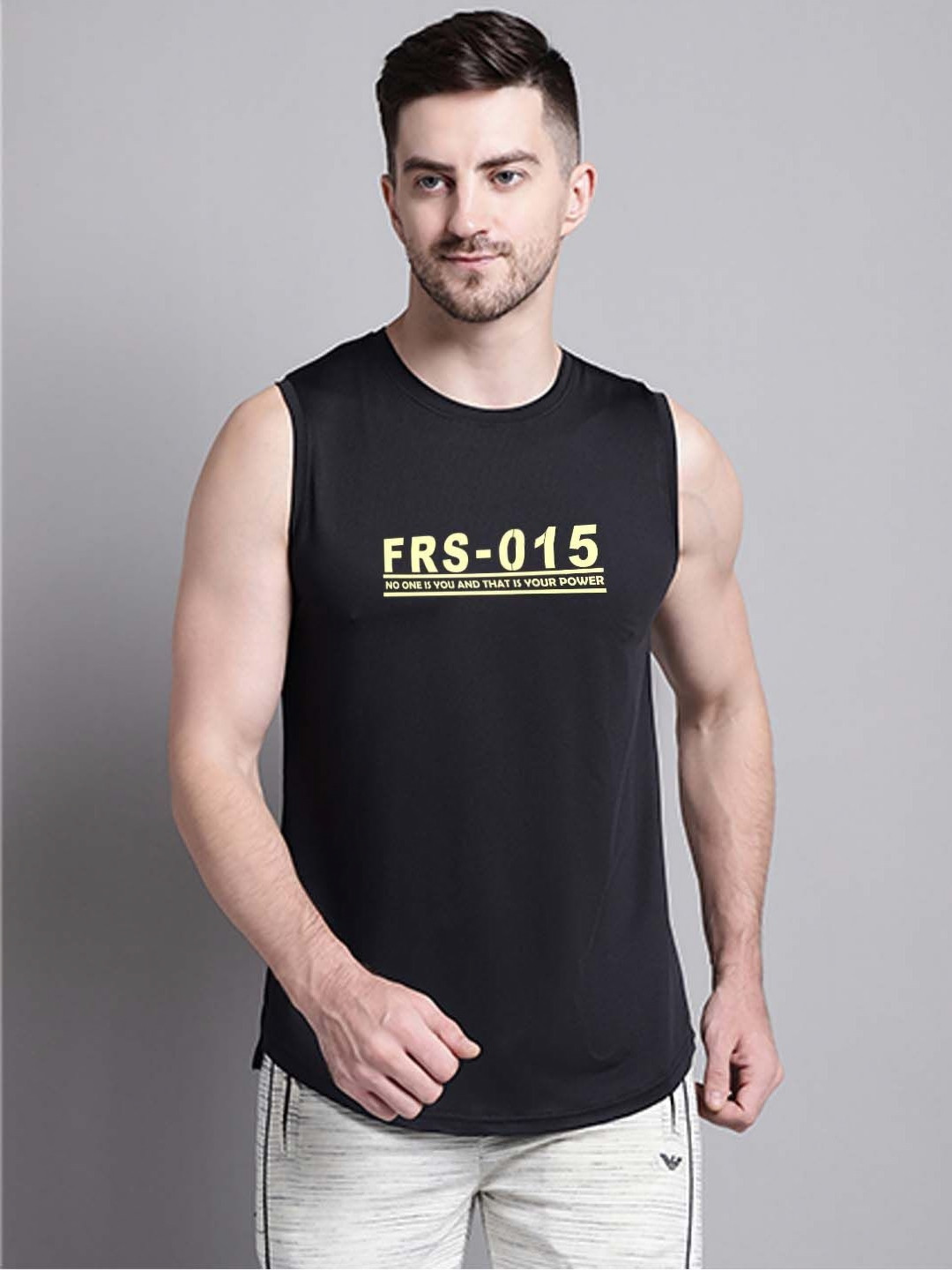 

Friskers Men High Neck Pockets T-shirt, Black