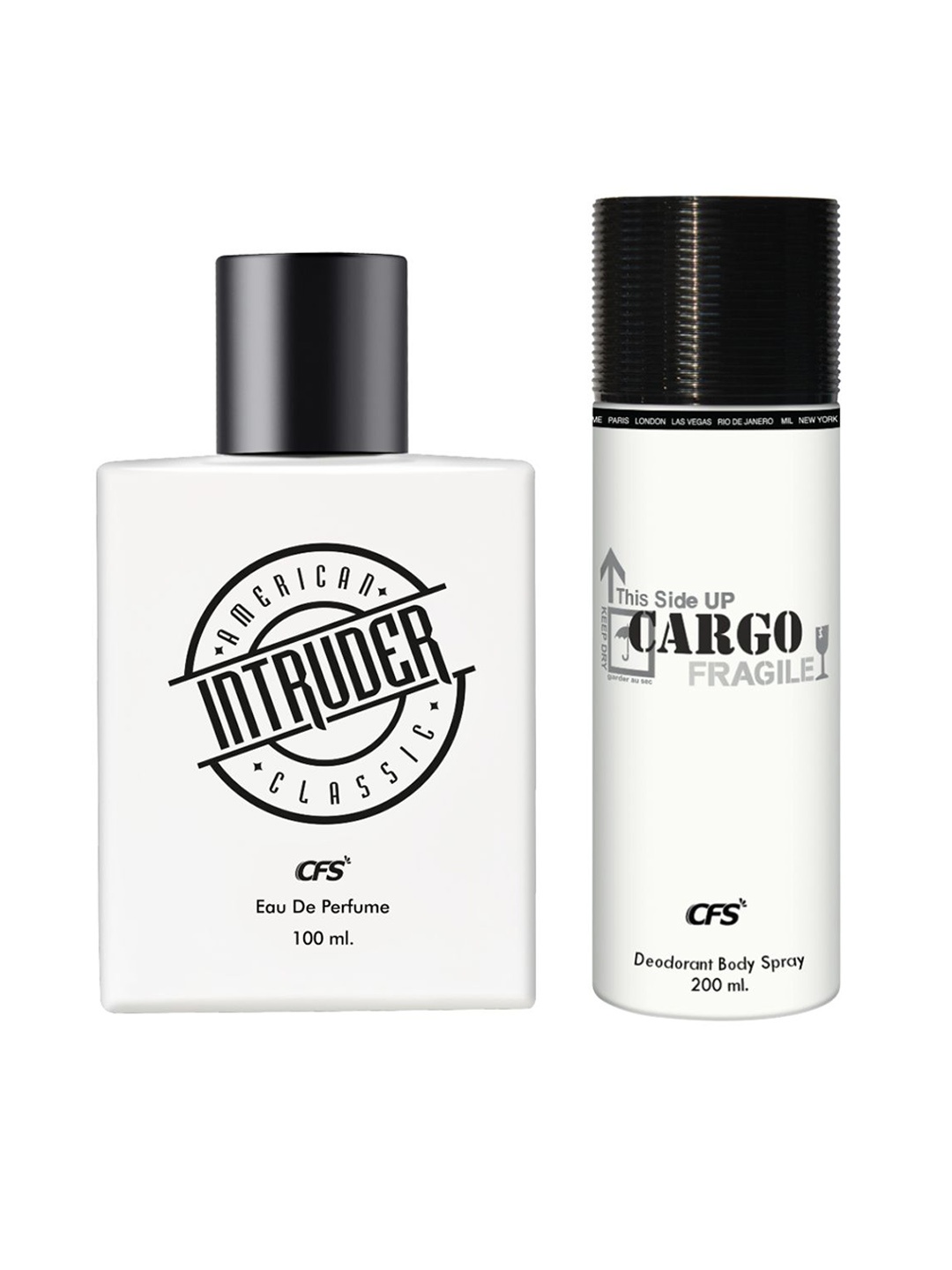 

CFS Set Of 2 Intruder White EDP - 100ml & Cargo White Deodorant Body Spray - 200ml